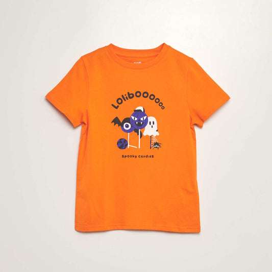 Tee-shirt avec imprimé - Halloween Orange