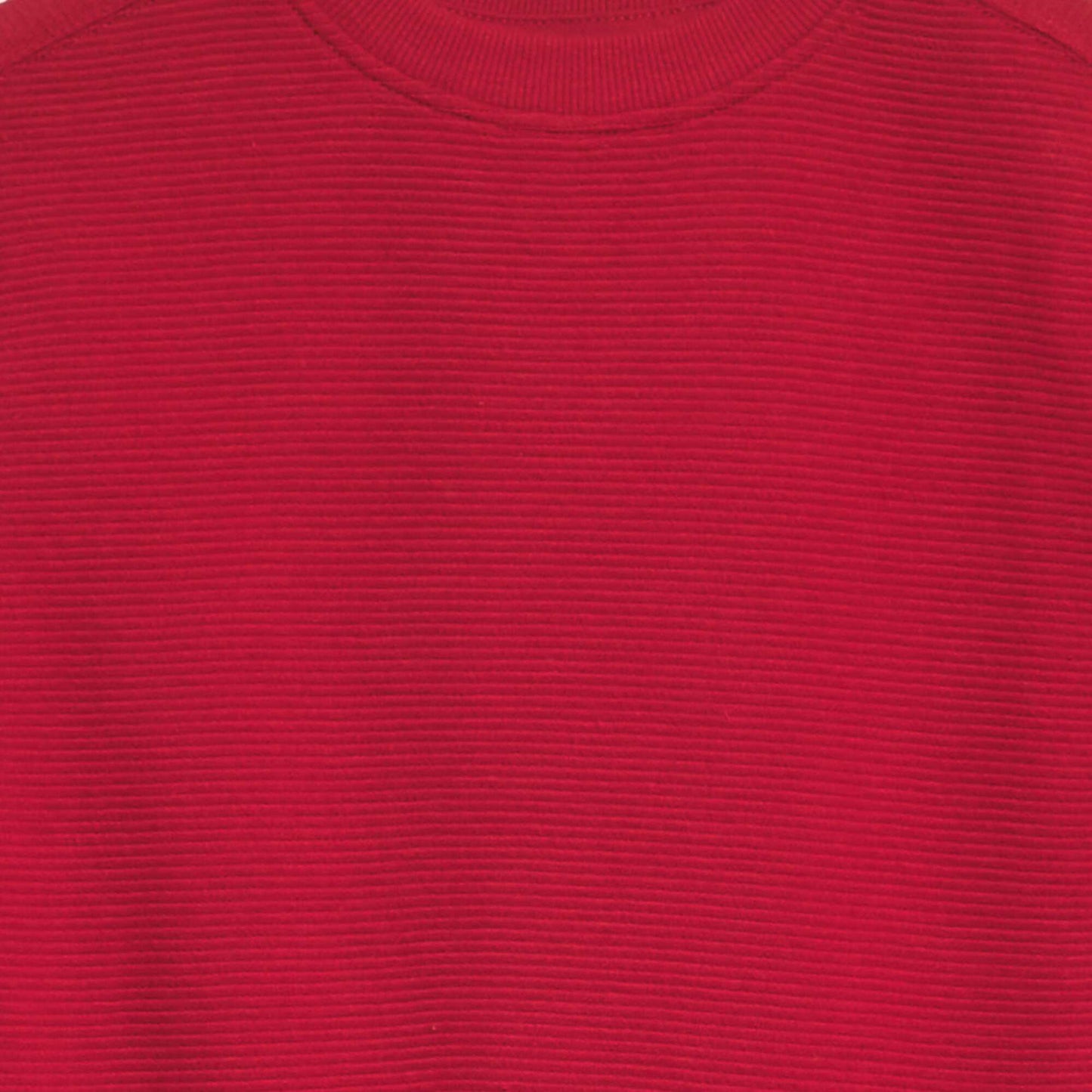 T-shirt large en maille côtelée ROUGE