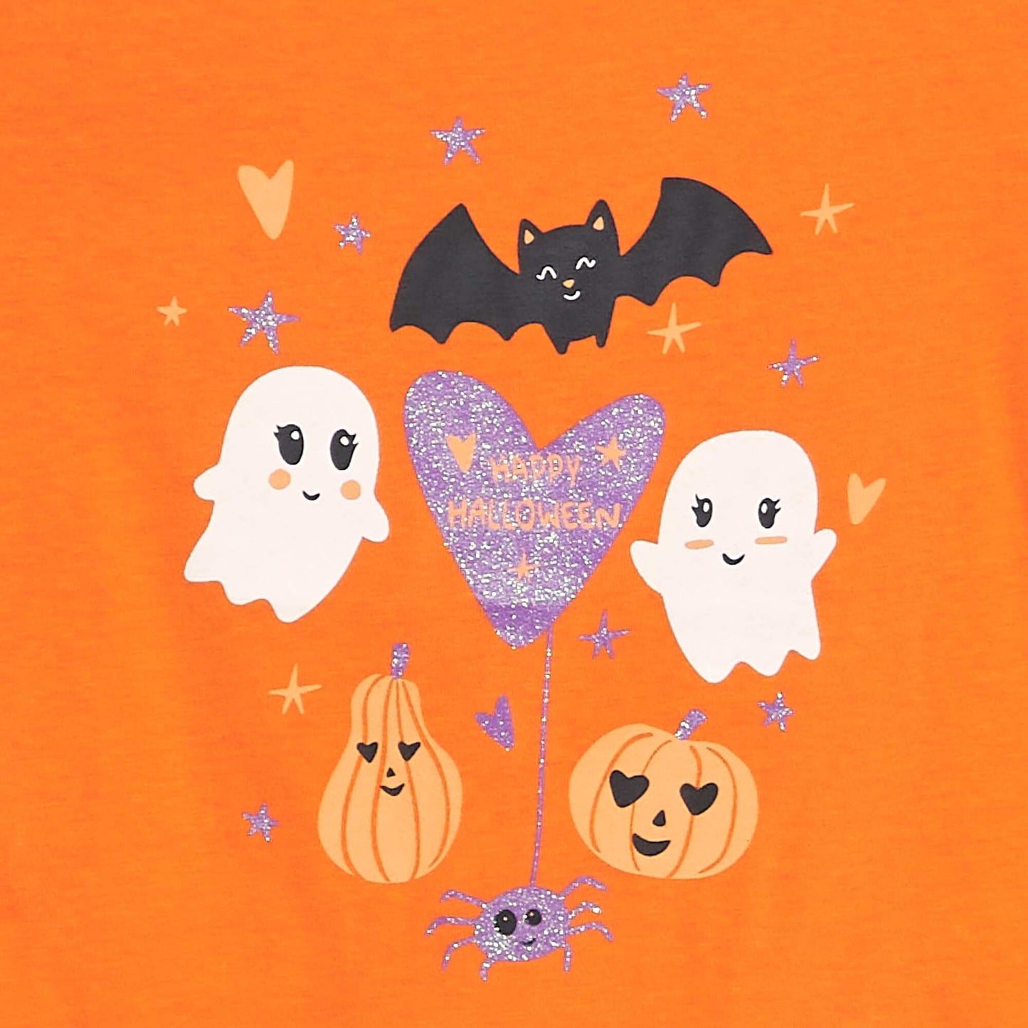 T-shirt 'halloween' manches courtes Orange