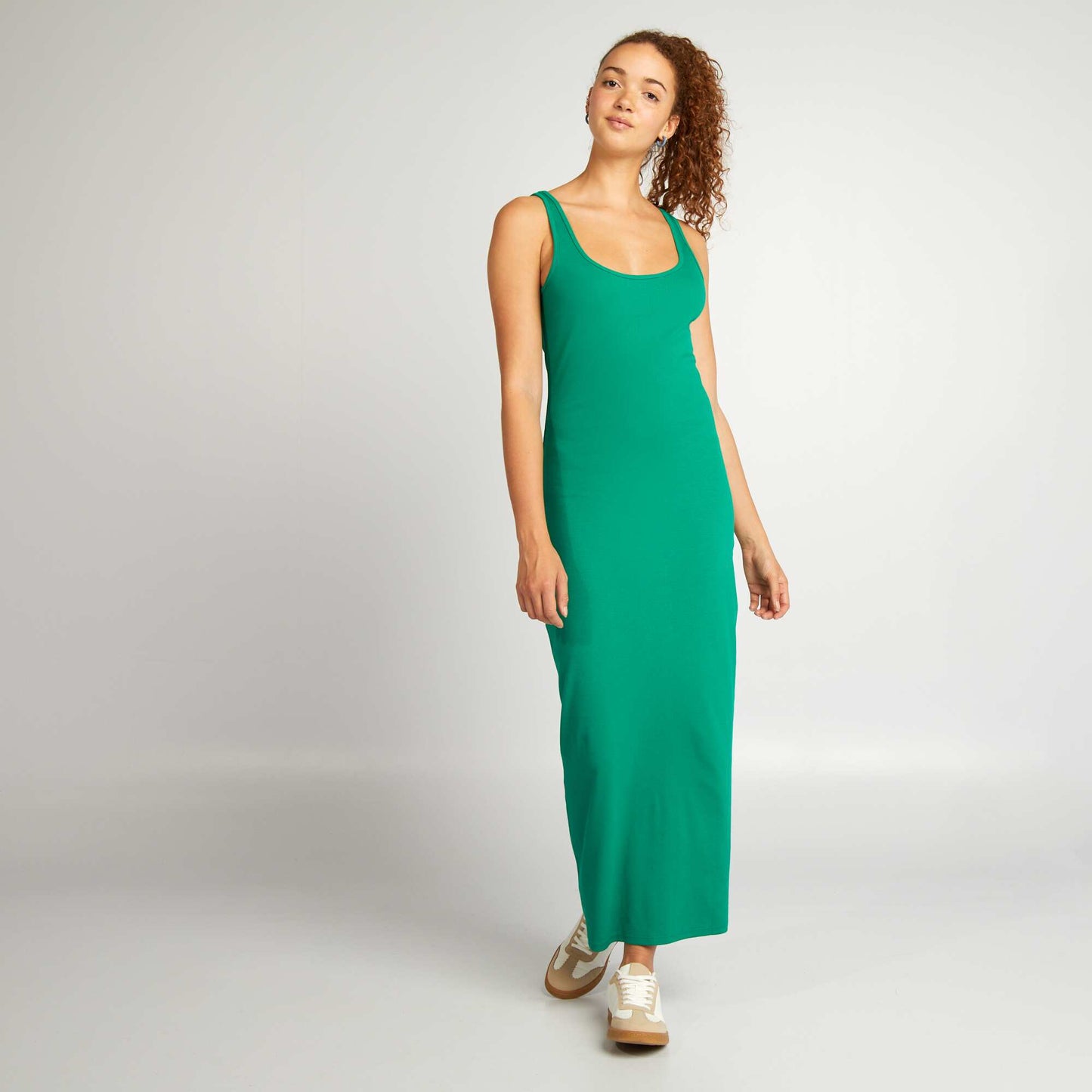 Robe longue fuseau Vert