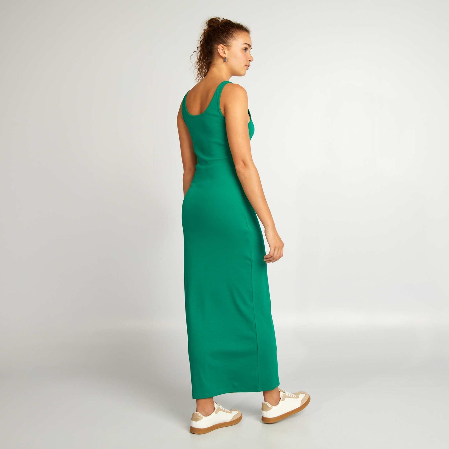 Robe longue fuseau Vert