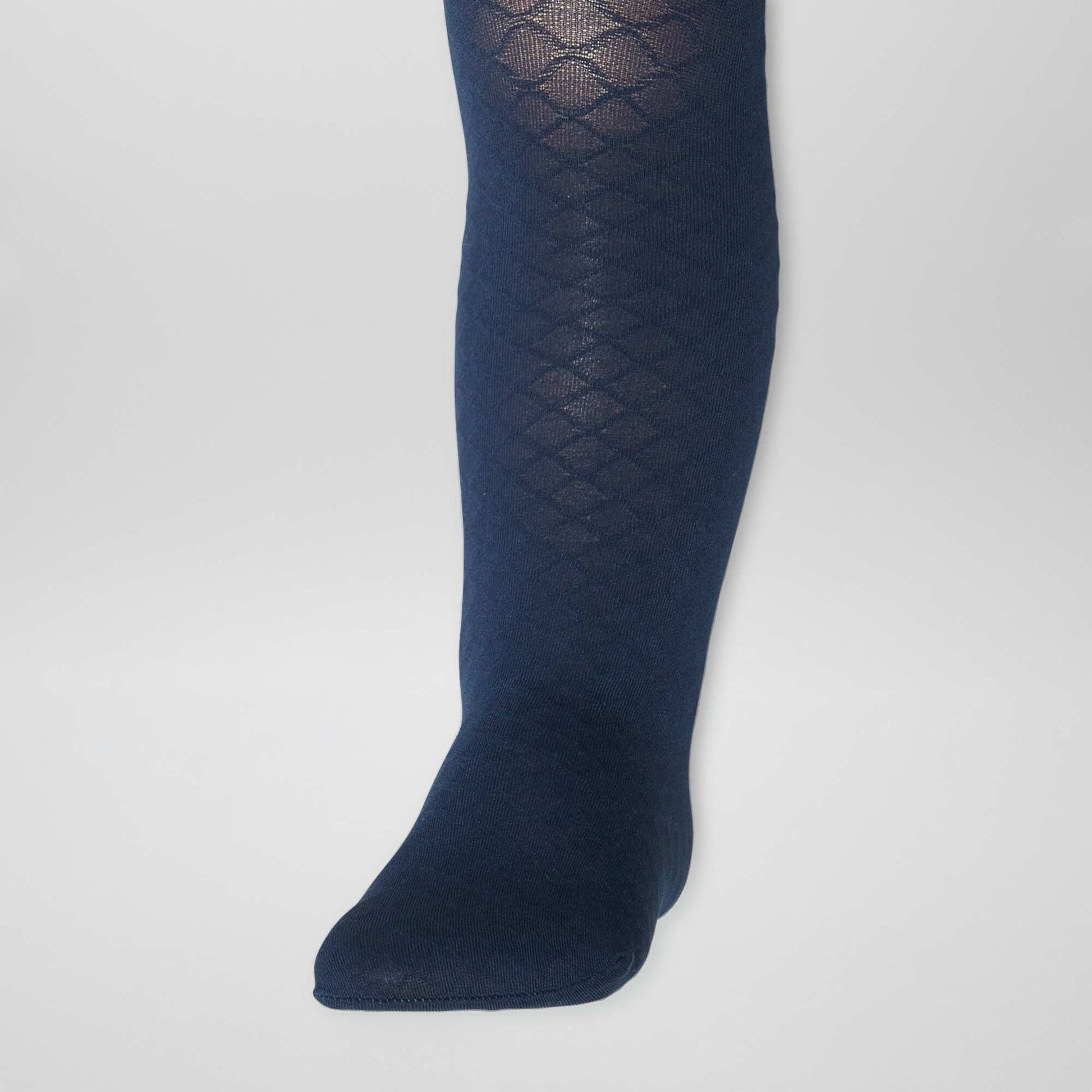 Lot de 2 paires de collants légers fantaisie MARINE