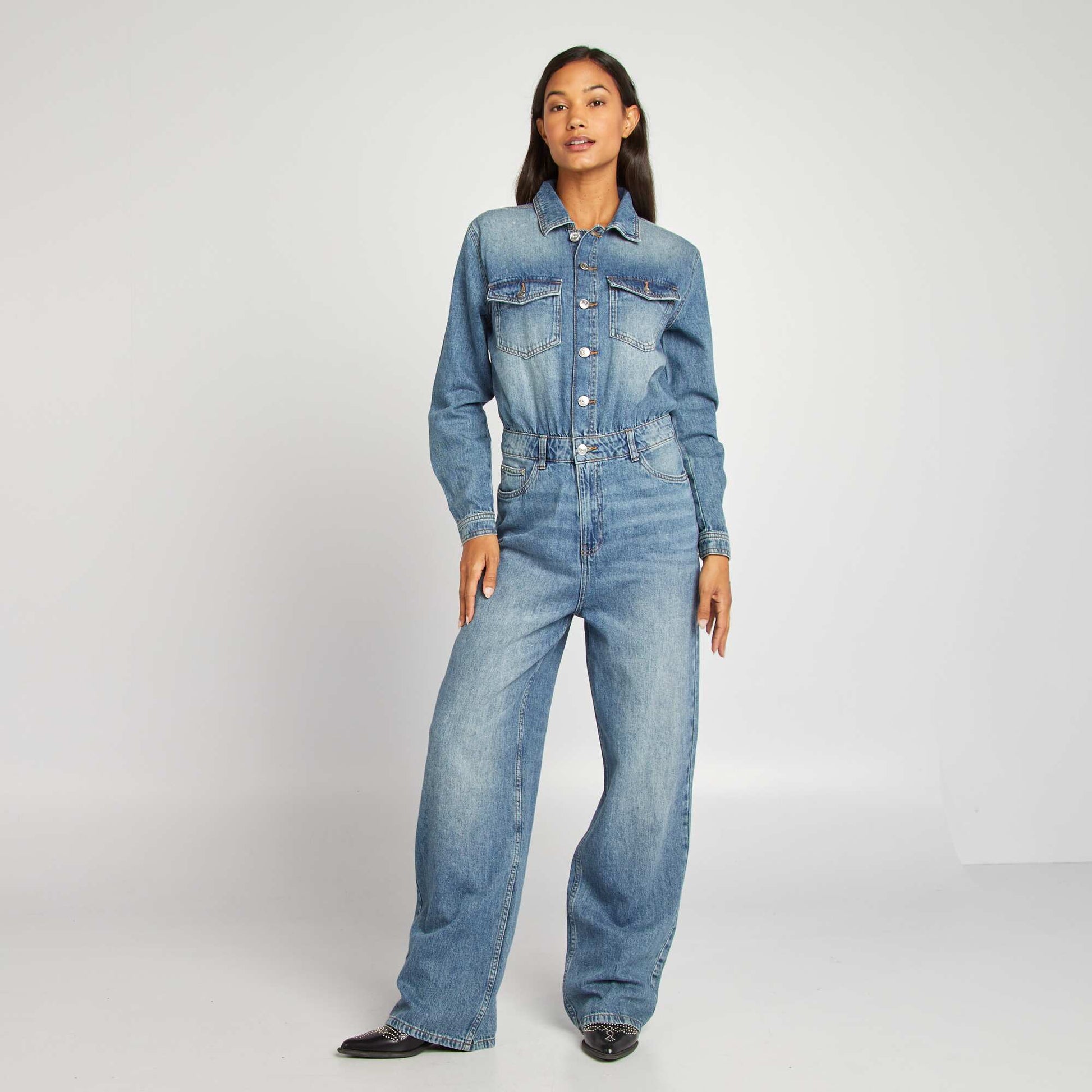 Combinaison en jean BLEU