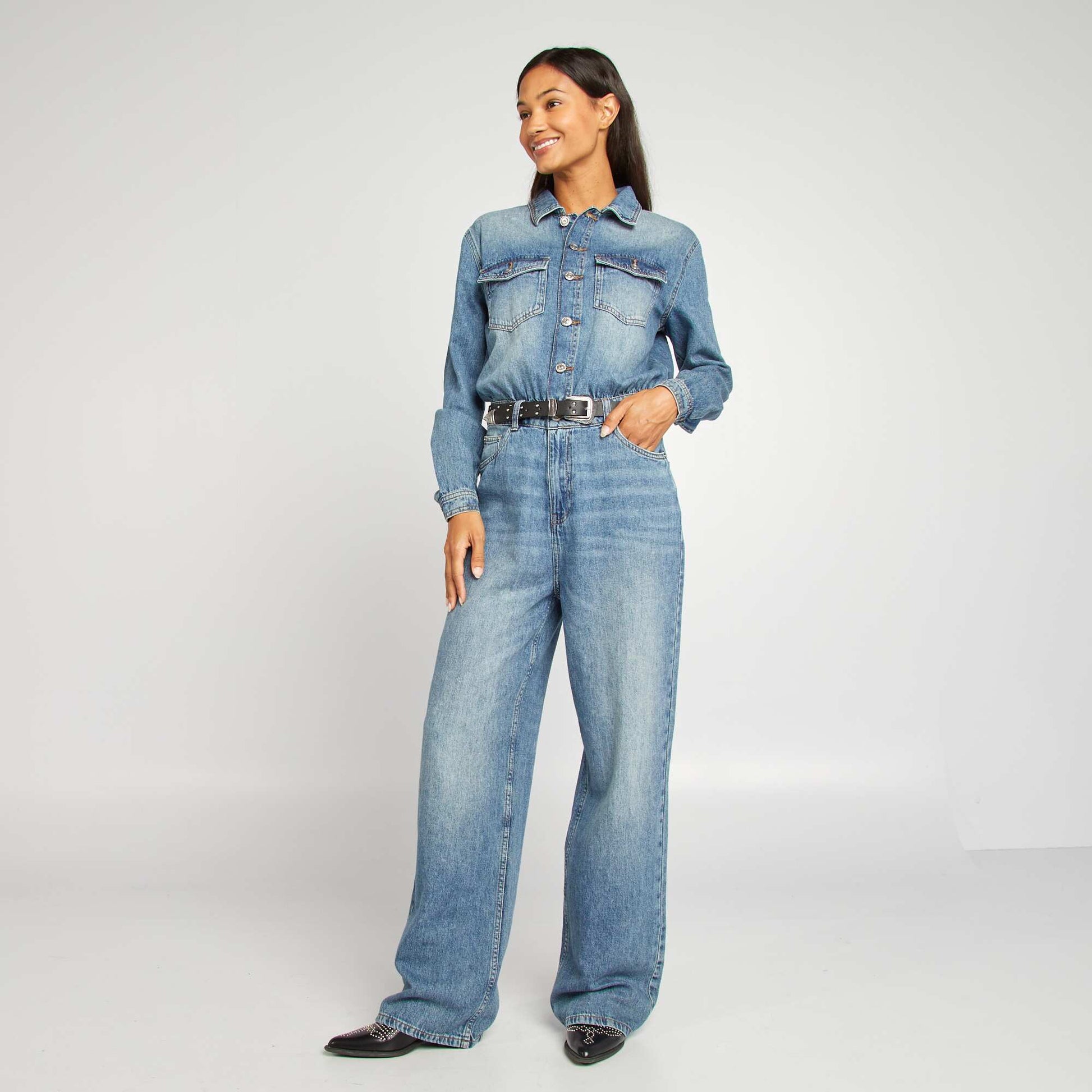 Combinaison en jean BLEU