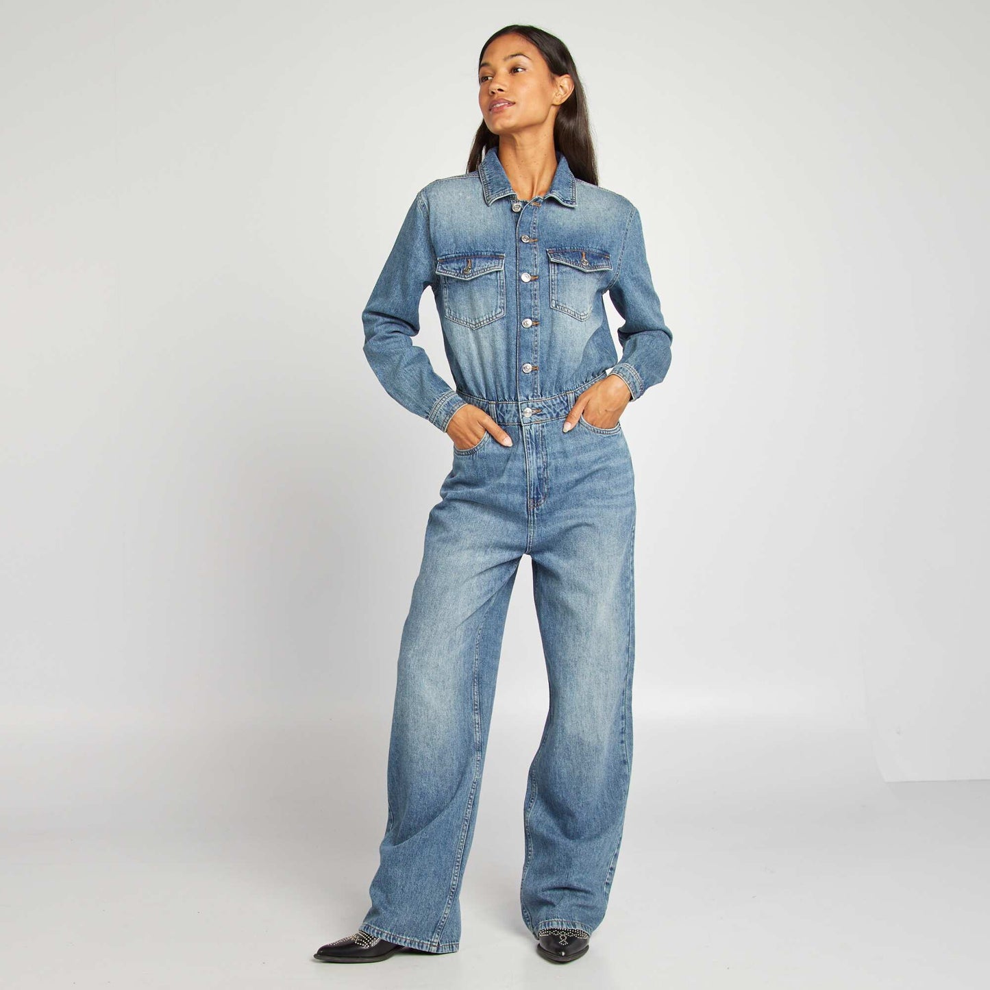 Combinaison en jean BLEU