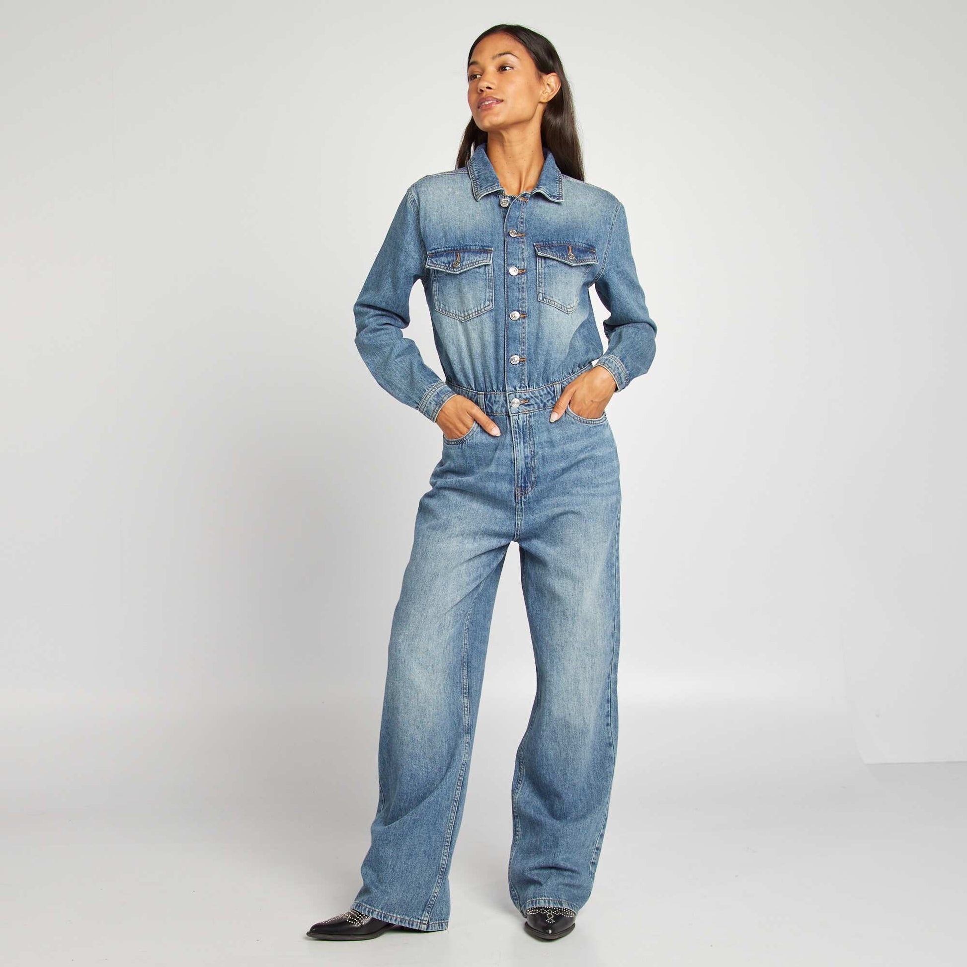 Combinaison en jean BLEU