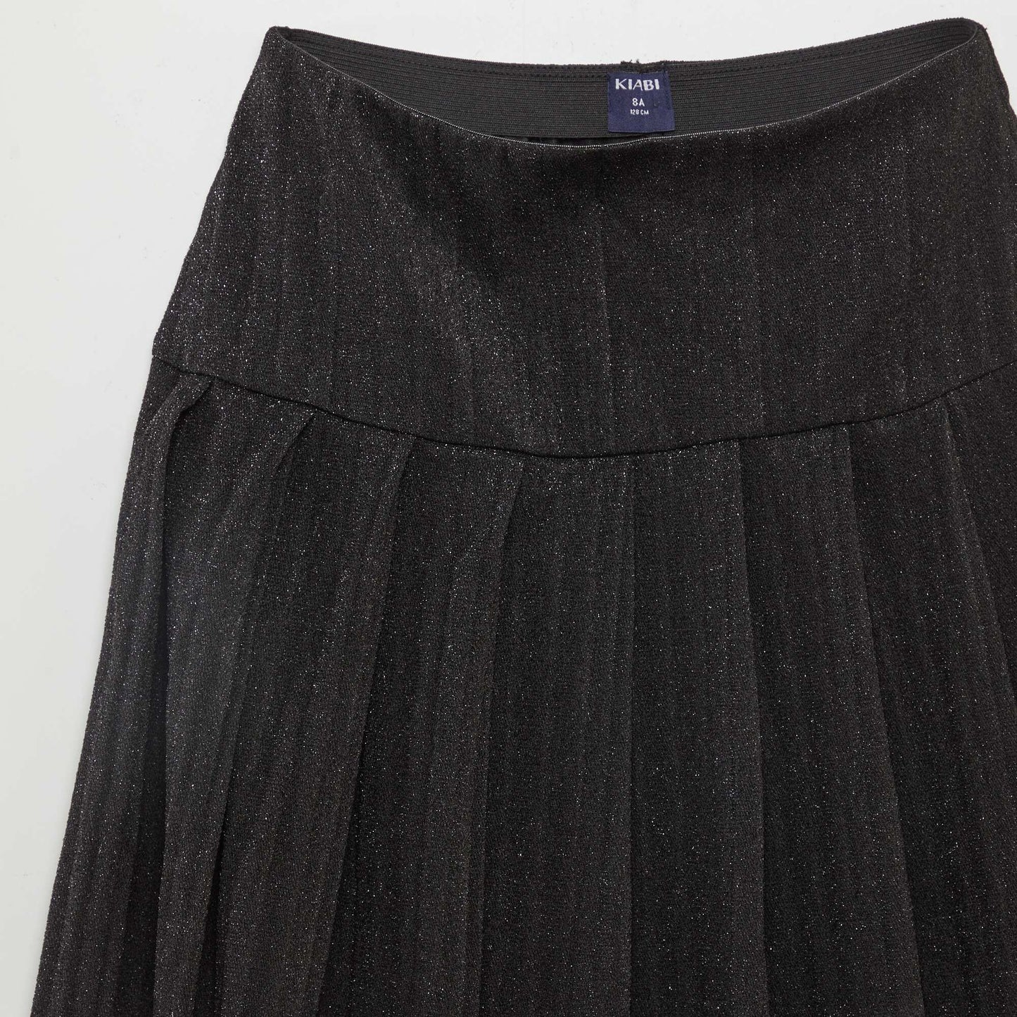 Jupe plissée en maille bisou NOIR