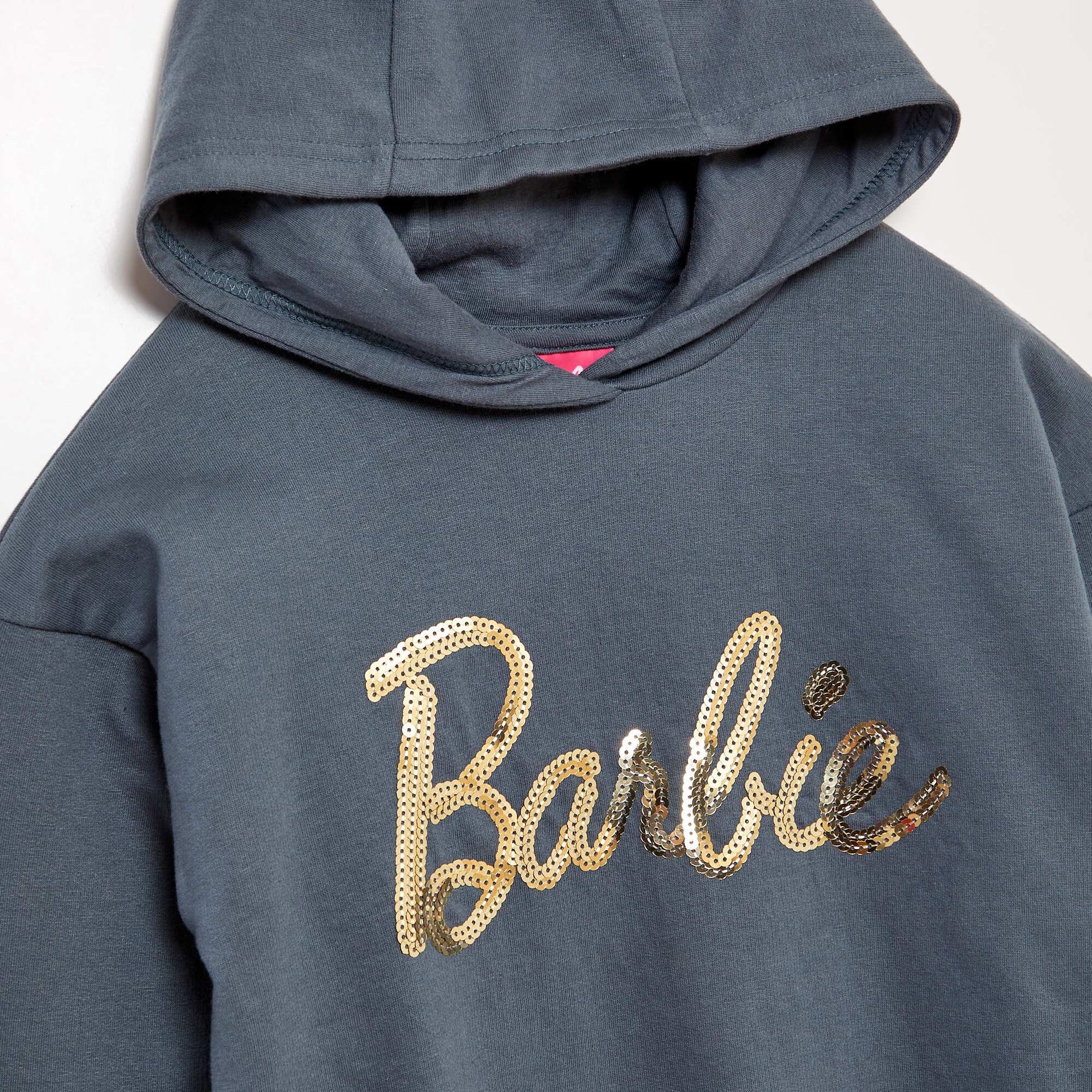 Sweat en molleton 'Barbie' à capuche GRIS BLEU