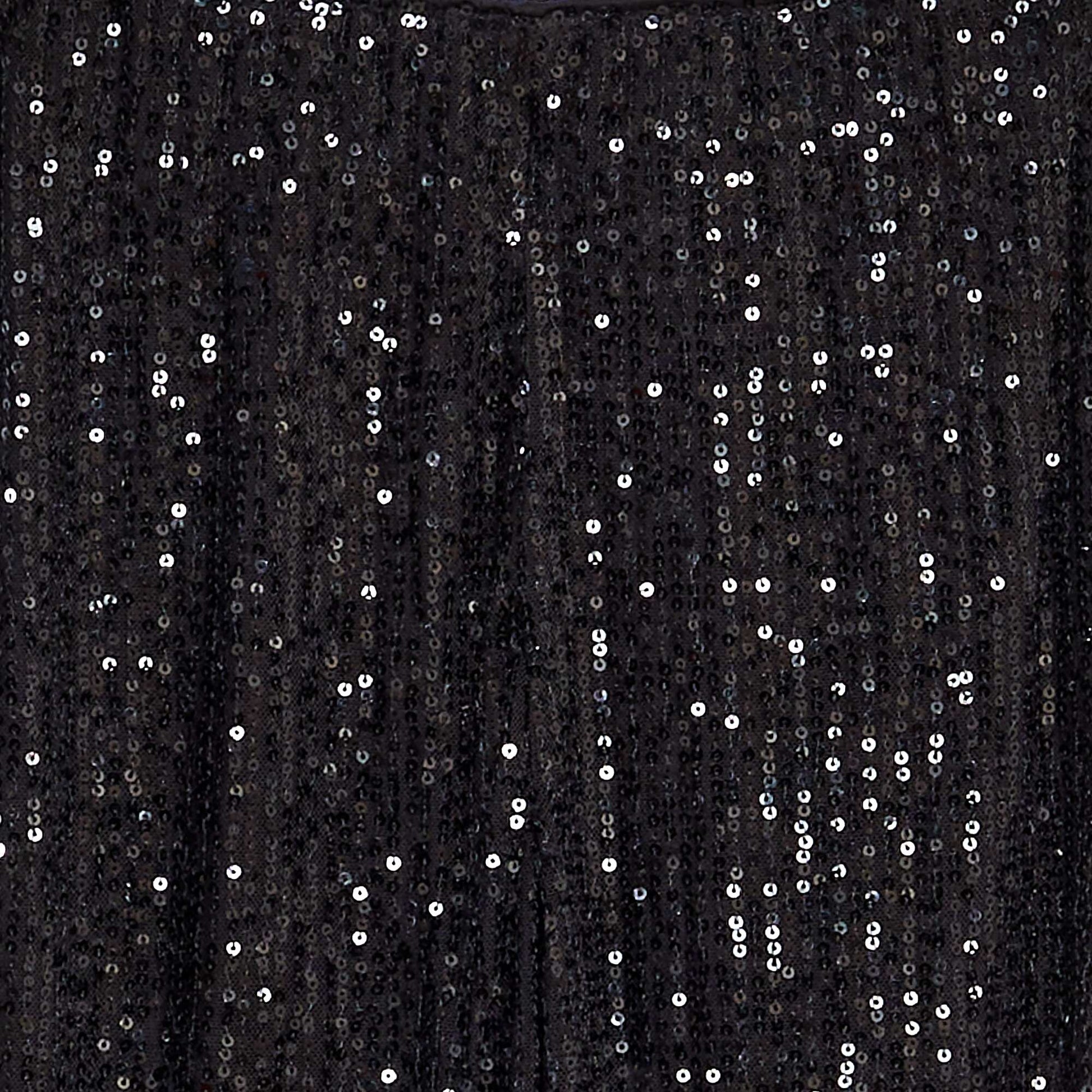 Pantalon droit à sequins NOIR