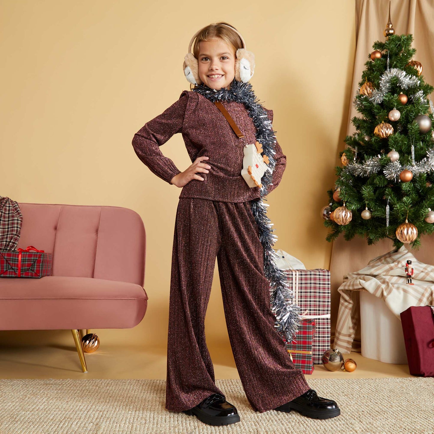 Pantalon en maille bisou BLANC