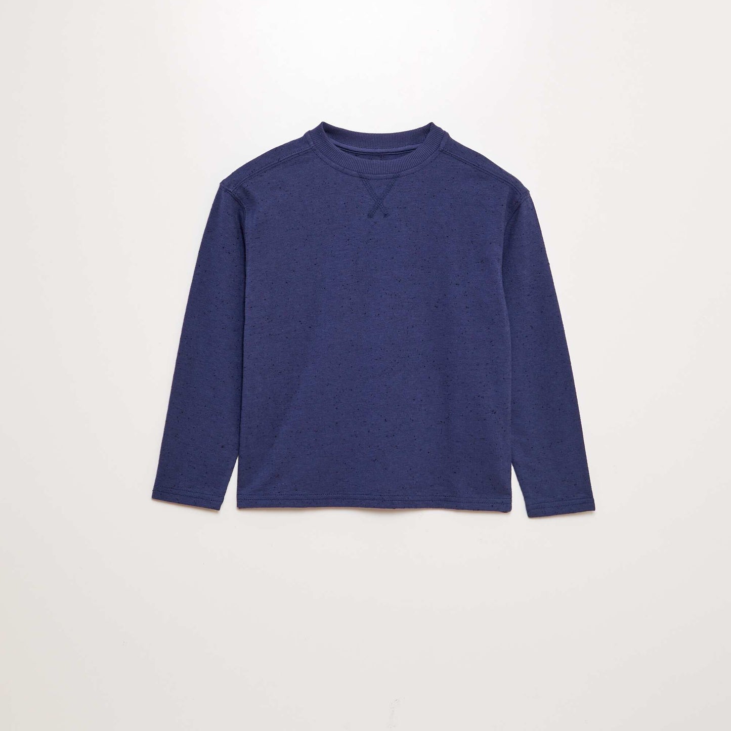 Pull col rond mouchetée MARINE