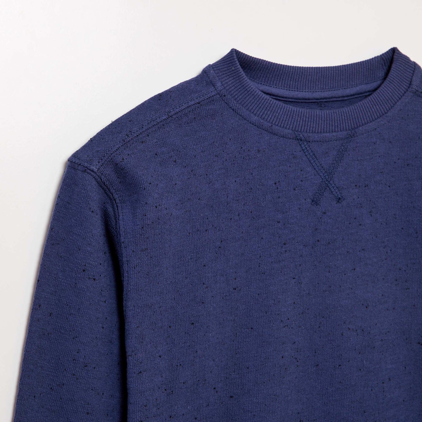 Pull col rond mouchetée MARINE