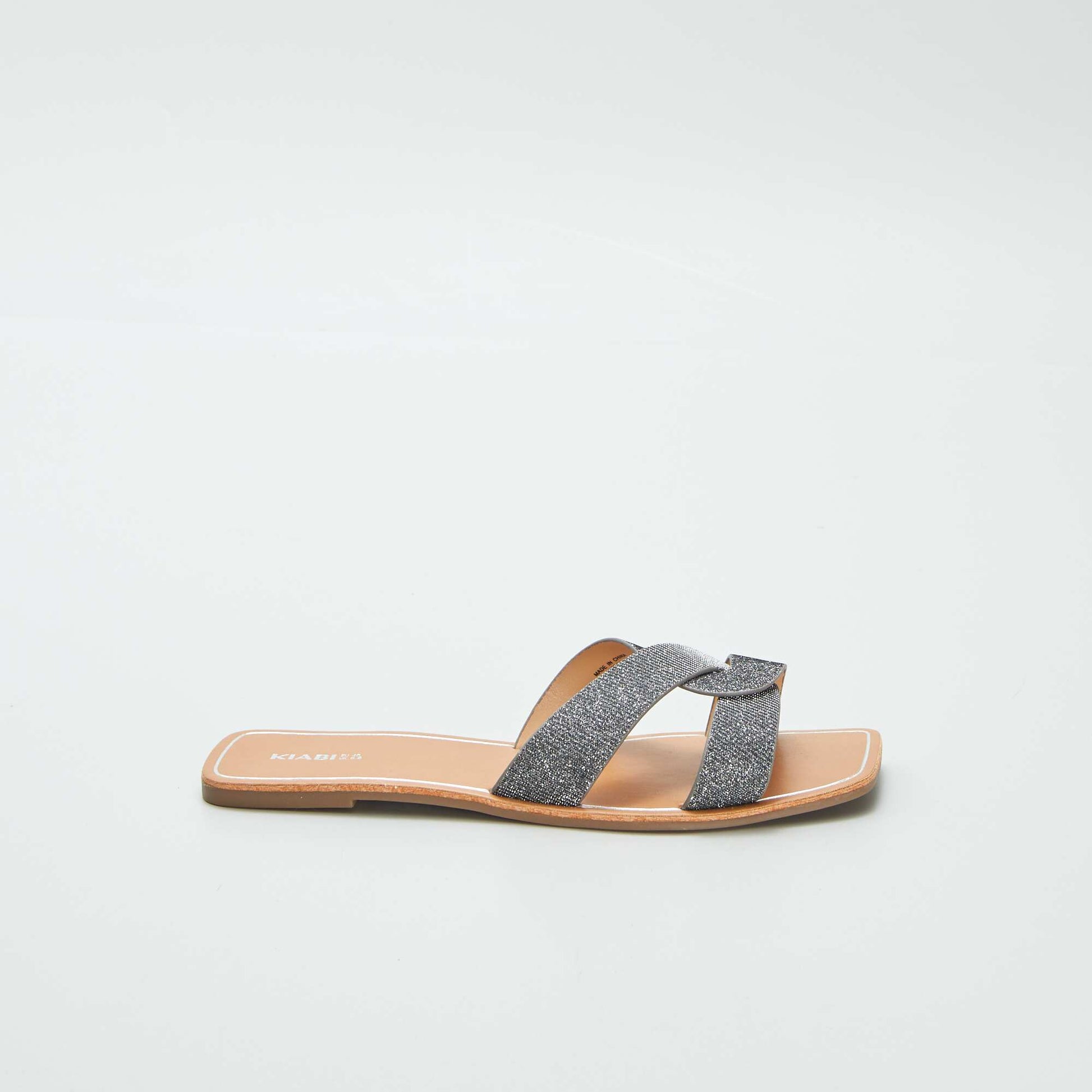 Claquettes pailletées GRIS
