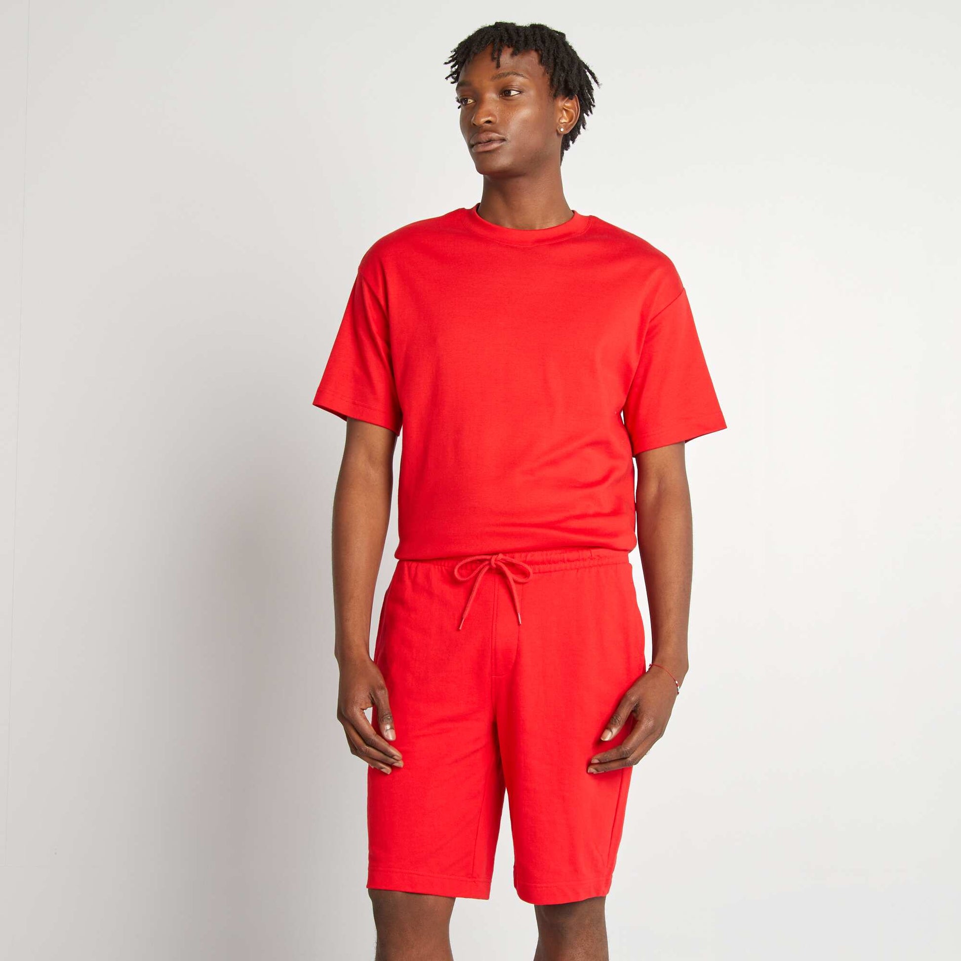 Short de sport style jogger ROUGE