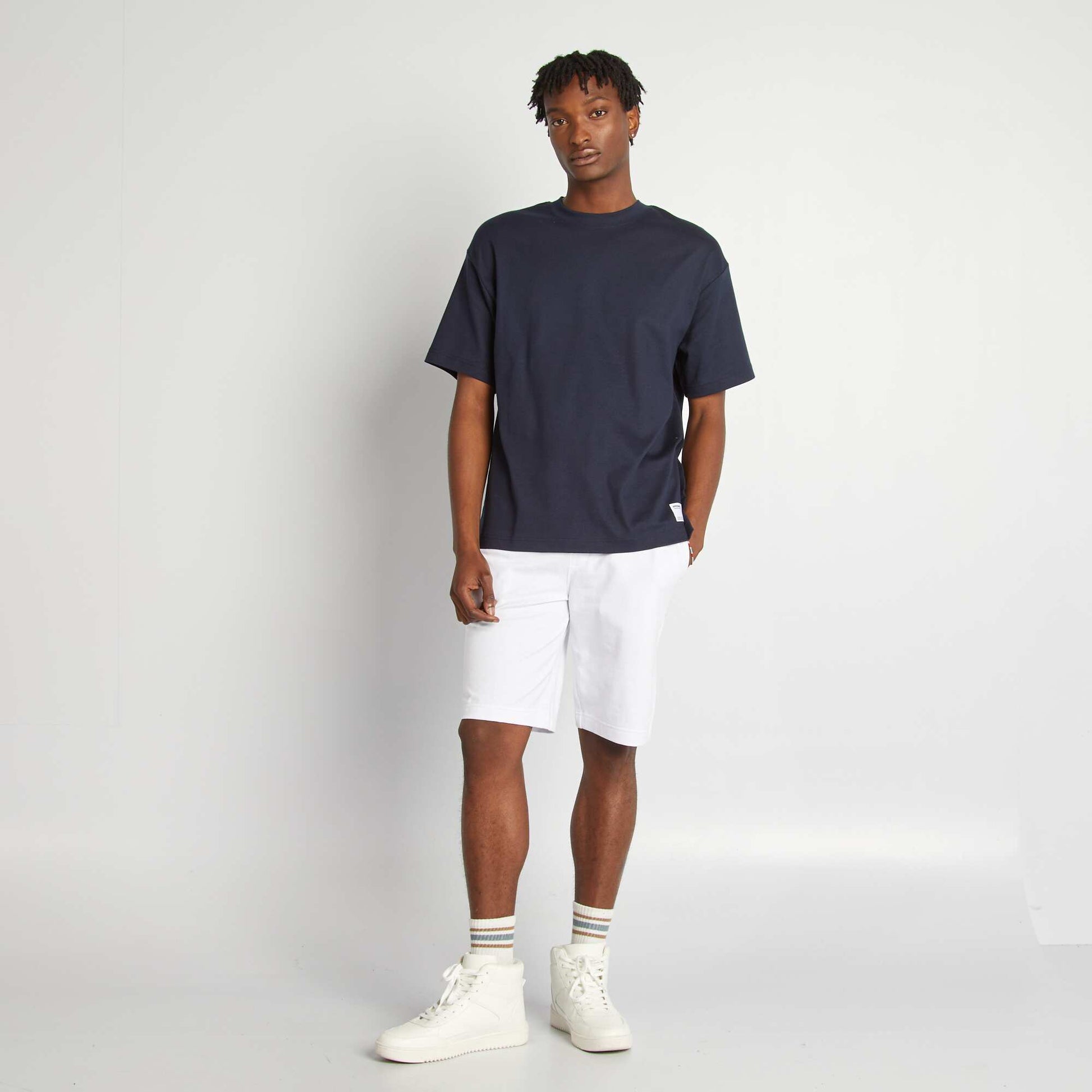 Short de sport style jogger BLANC