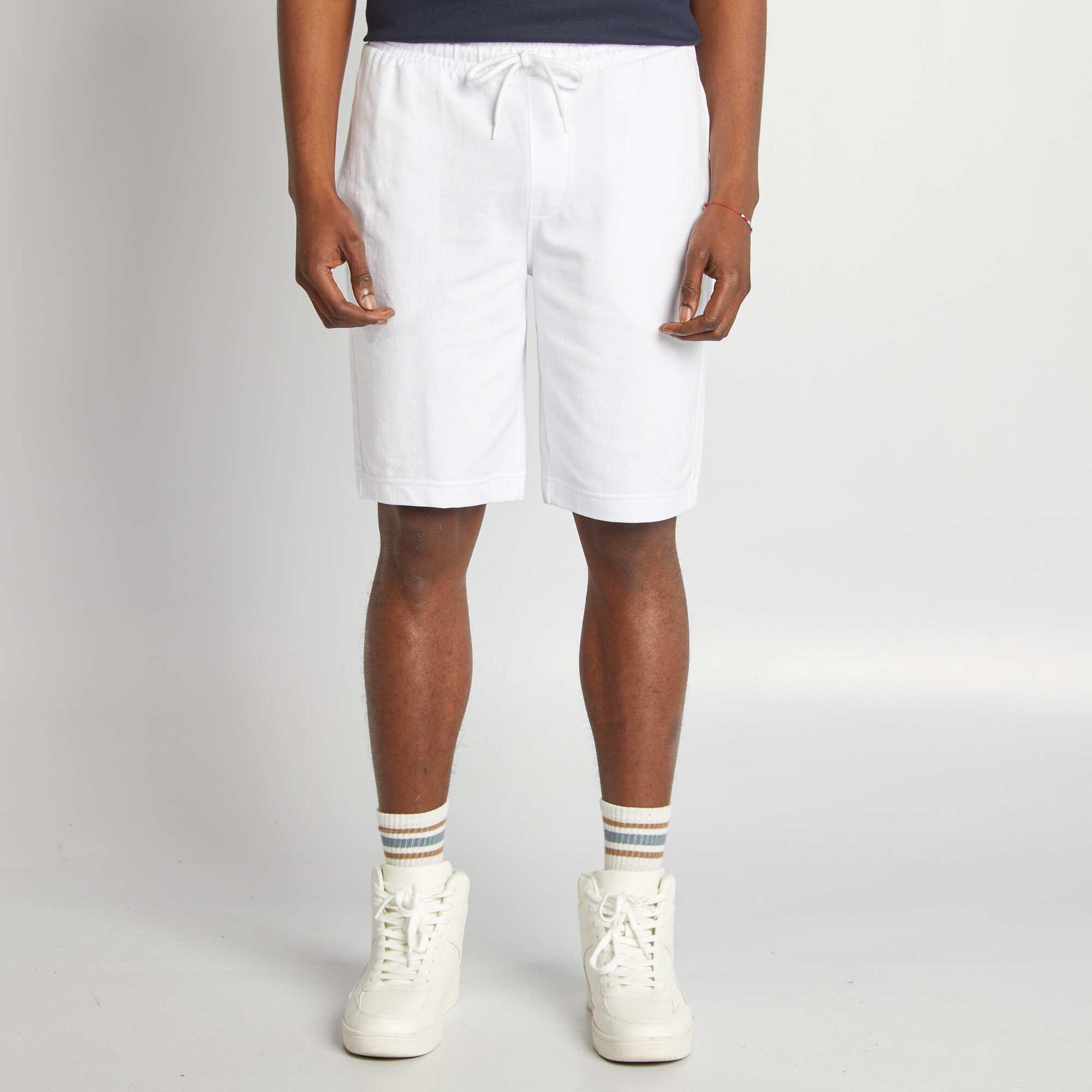 Short de sport style jogger BLANC
