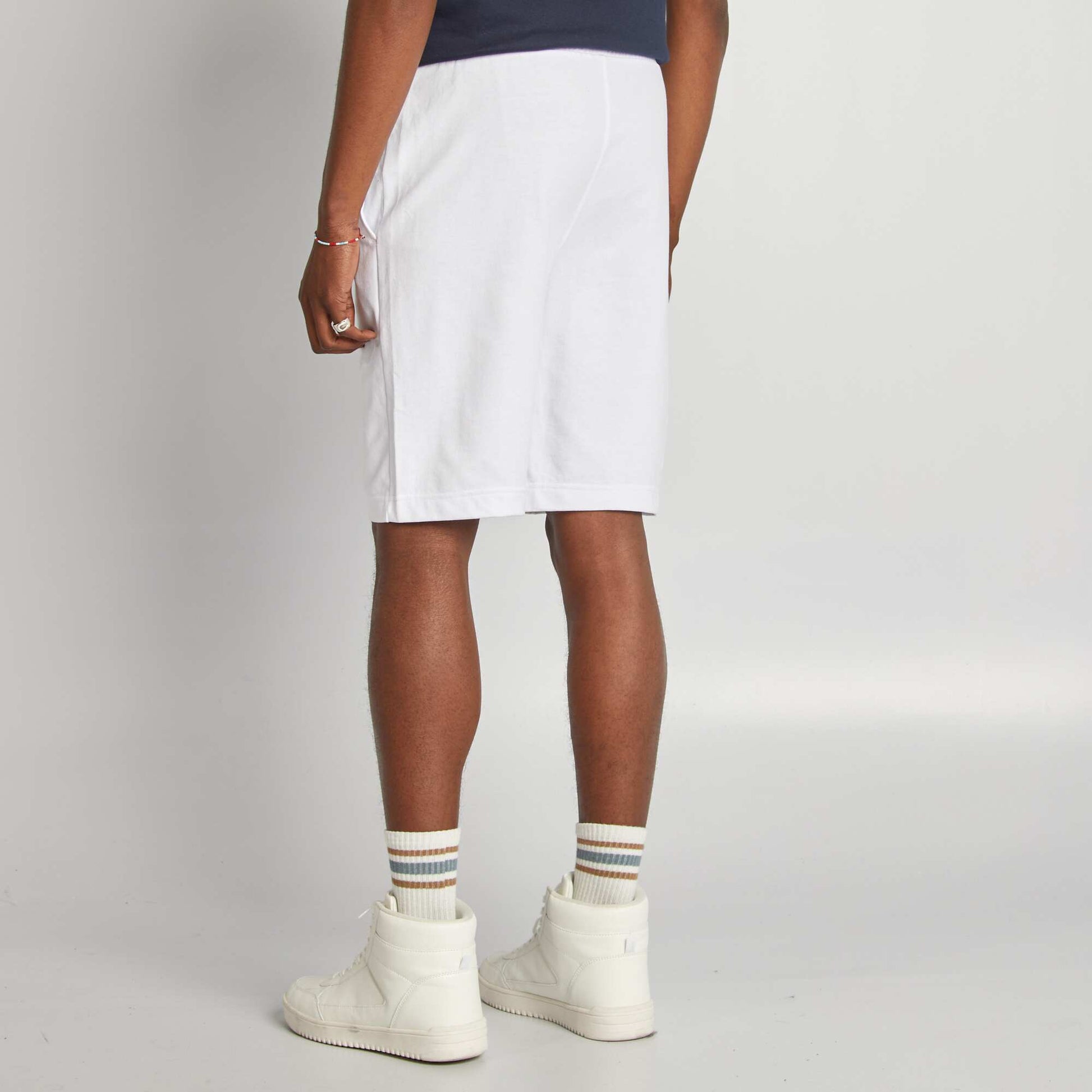 Short de sport style jogger BLANC