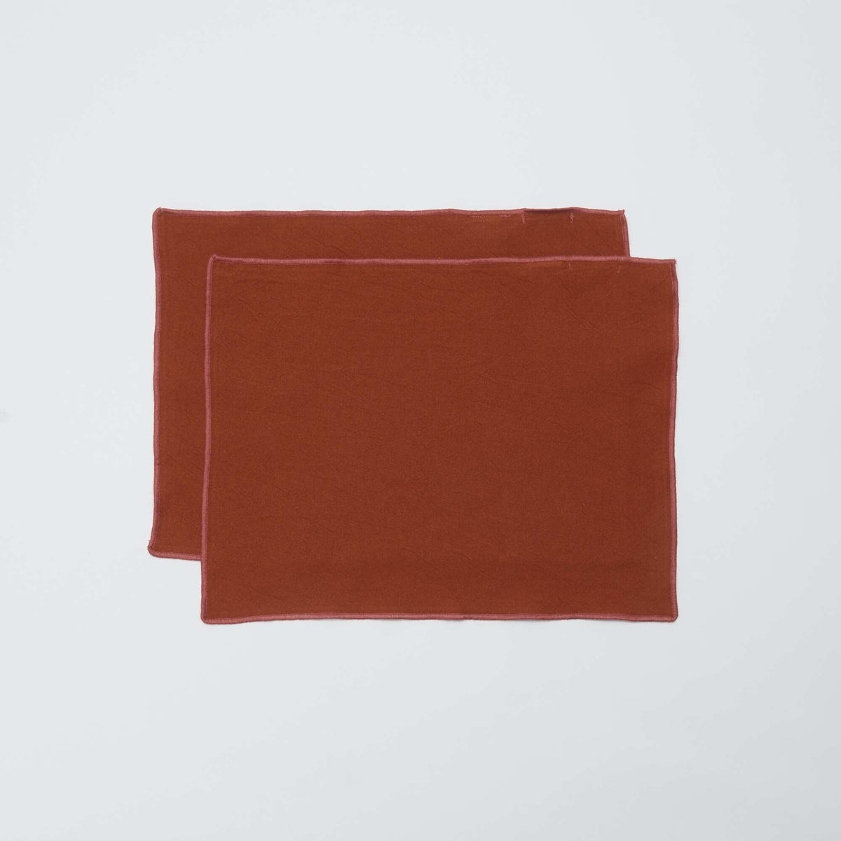 Lot de 2 sets de table/serviettes unis 2 en 1 32 x 40 cm - Kiabi Home MARRON