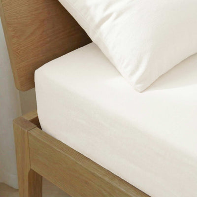 Drap housse uni 140 x 200 cm BLANC