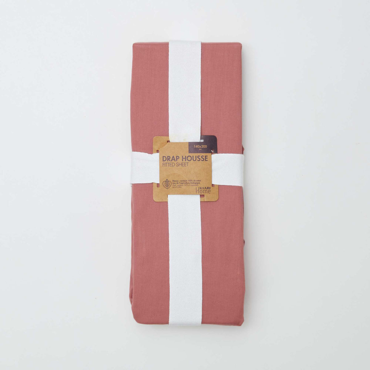 Drap housse uni 140 x 200 cm ROSE