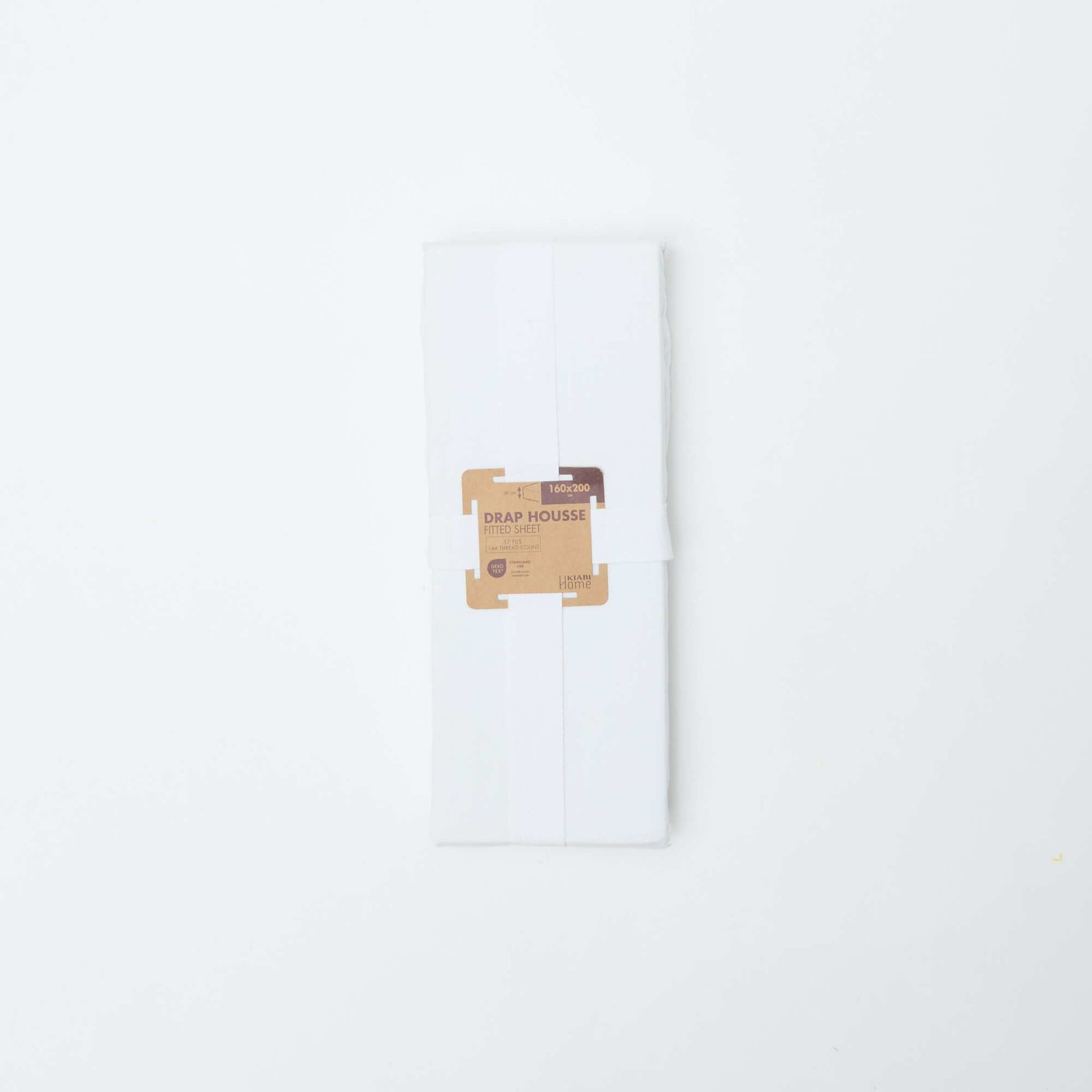 Drap housse 2 personnes (160x200cm) en coton - Kiabi Home BLANC