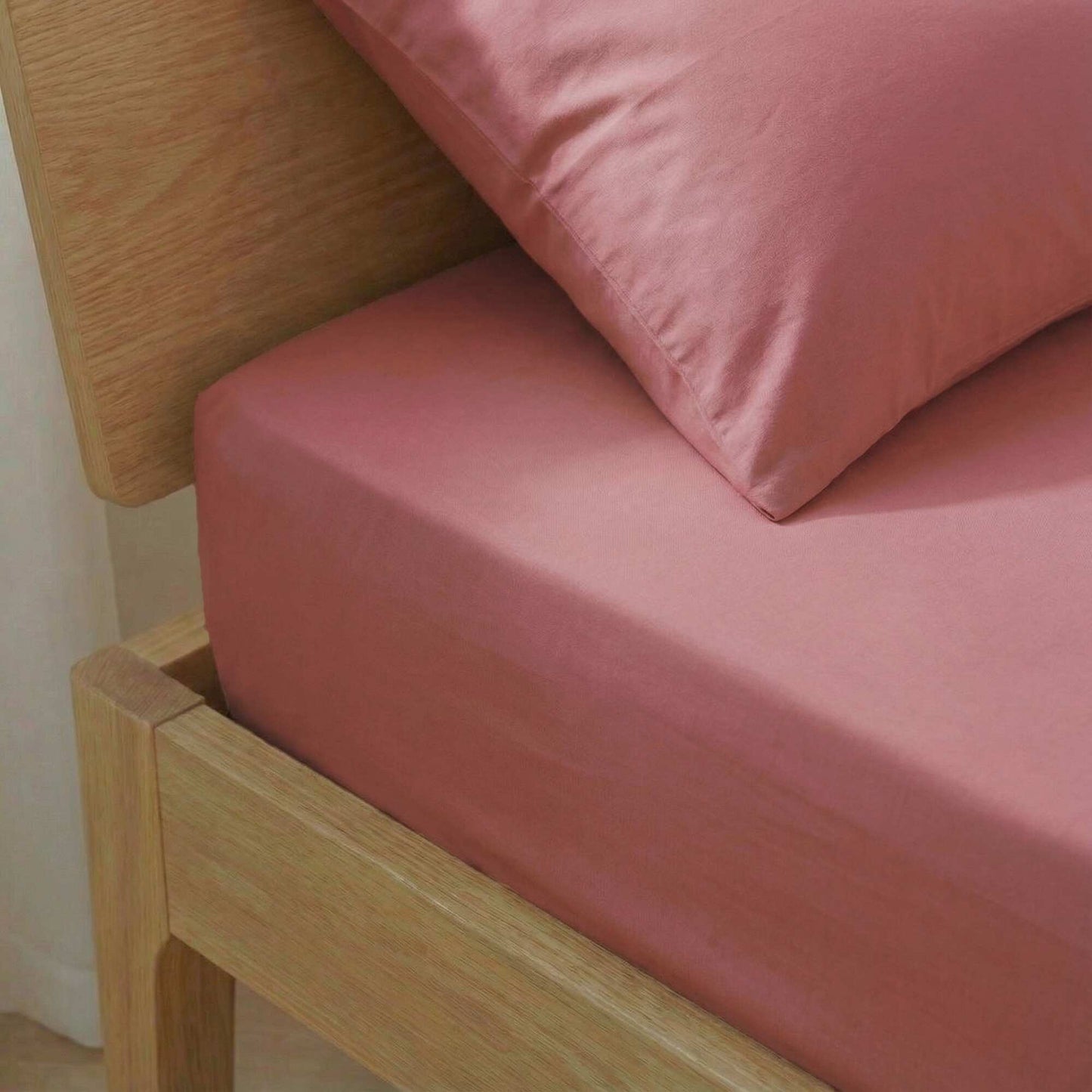 Drap housse 2 personnes 160 x 200cm en coton - Kiabi Home VIEUX ROSE