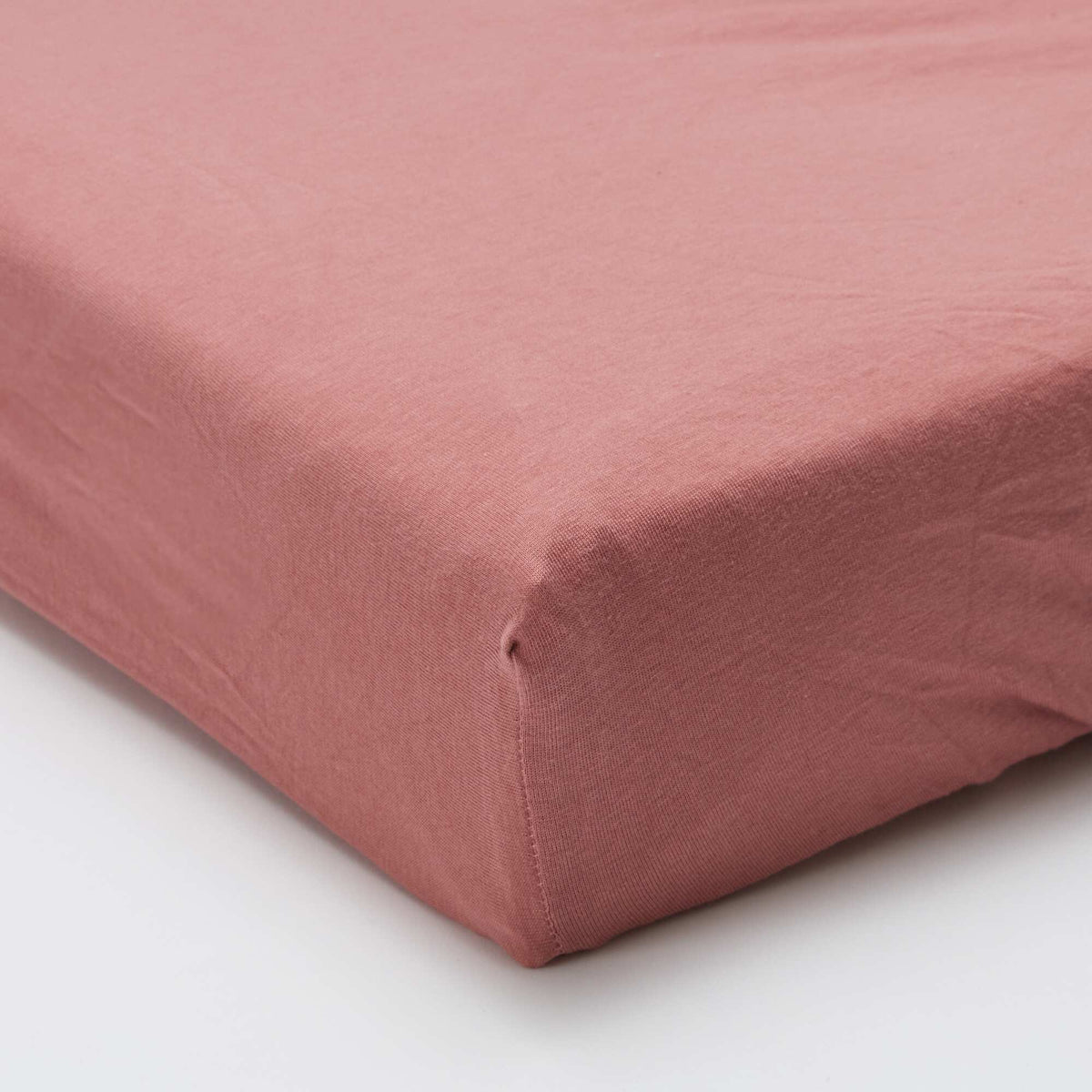 Lot de 2 draps housses - 60 x120 cm BLANC/ROUGE