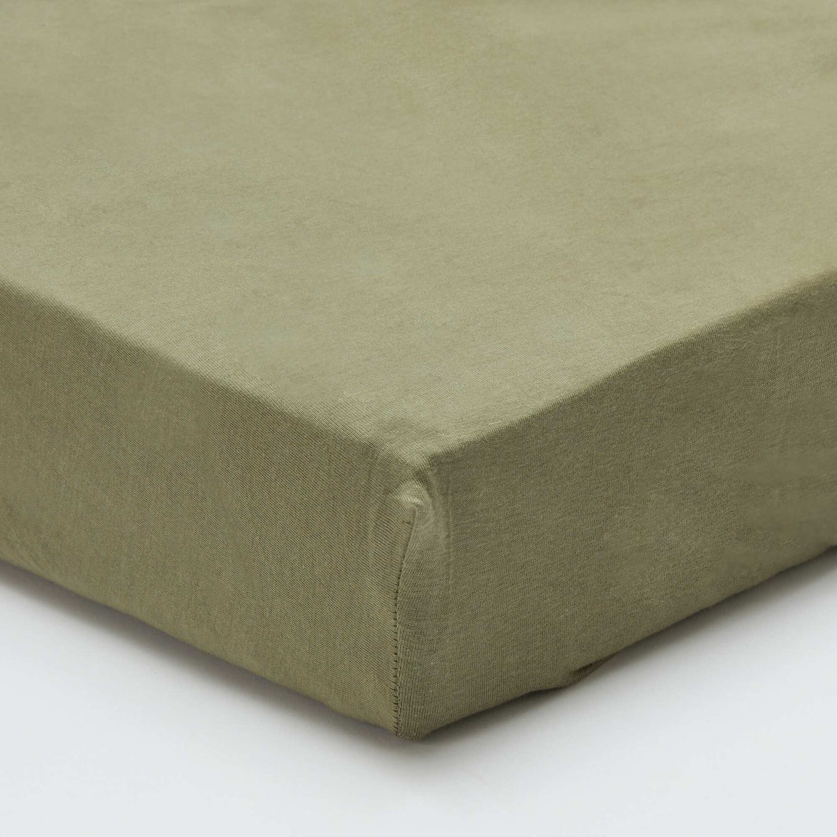 Lot de 2 draps housses - 60 x120 cm BLANC/VERT