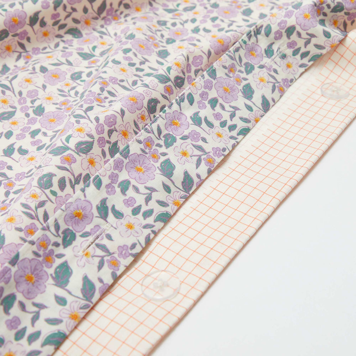 Parure de lit housse de couette (140 x 200cm)  + taie d'oreiller - 2 pièces VIOLET