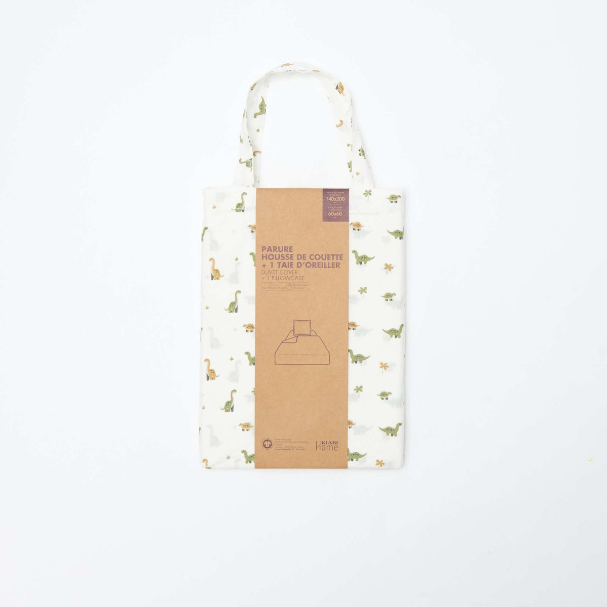 Parure de lit housse de couette (140 x 200cm)  + taie d'oreiller - 2 pièces BEIGE
