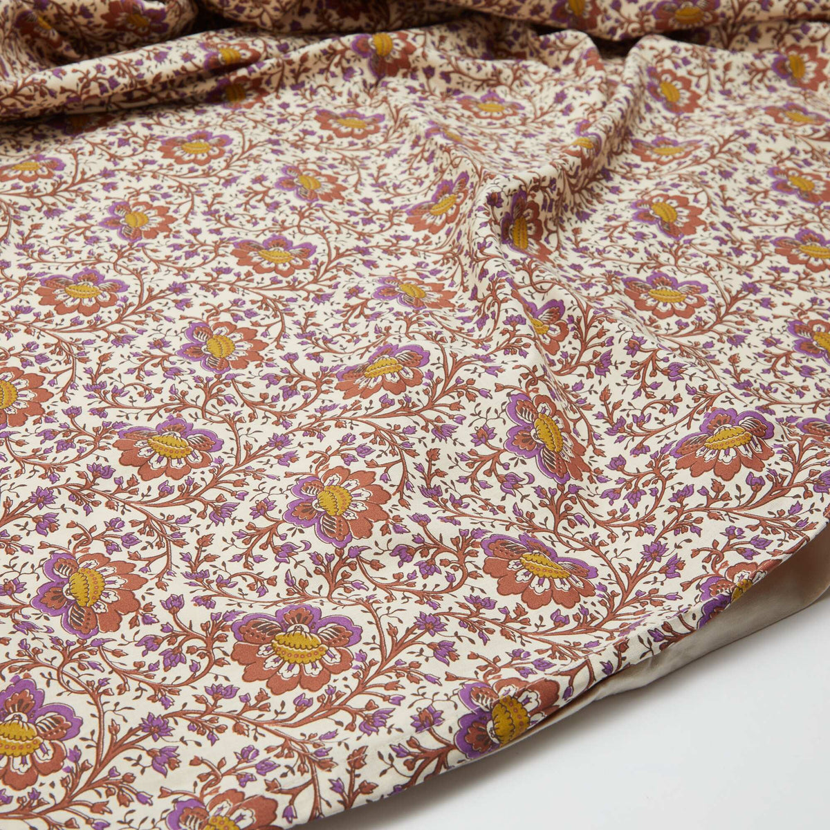 Parure de lit 1 personne 140 x 200cm en coton 57 fils - Kiabi Home BEIGE FLEURI