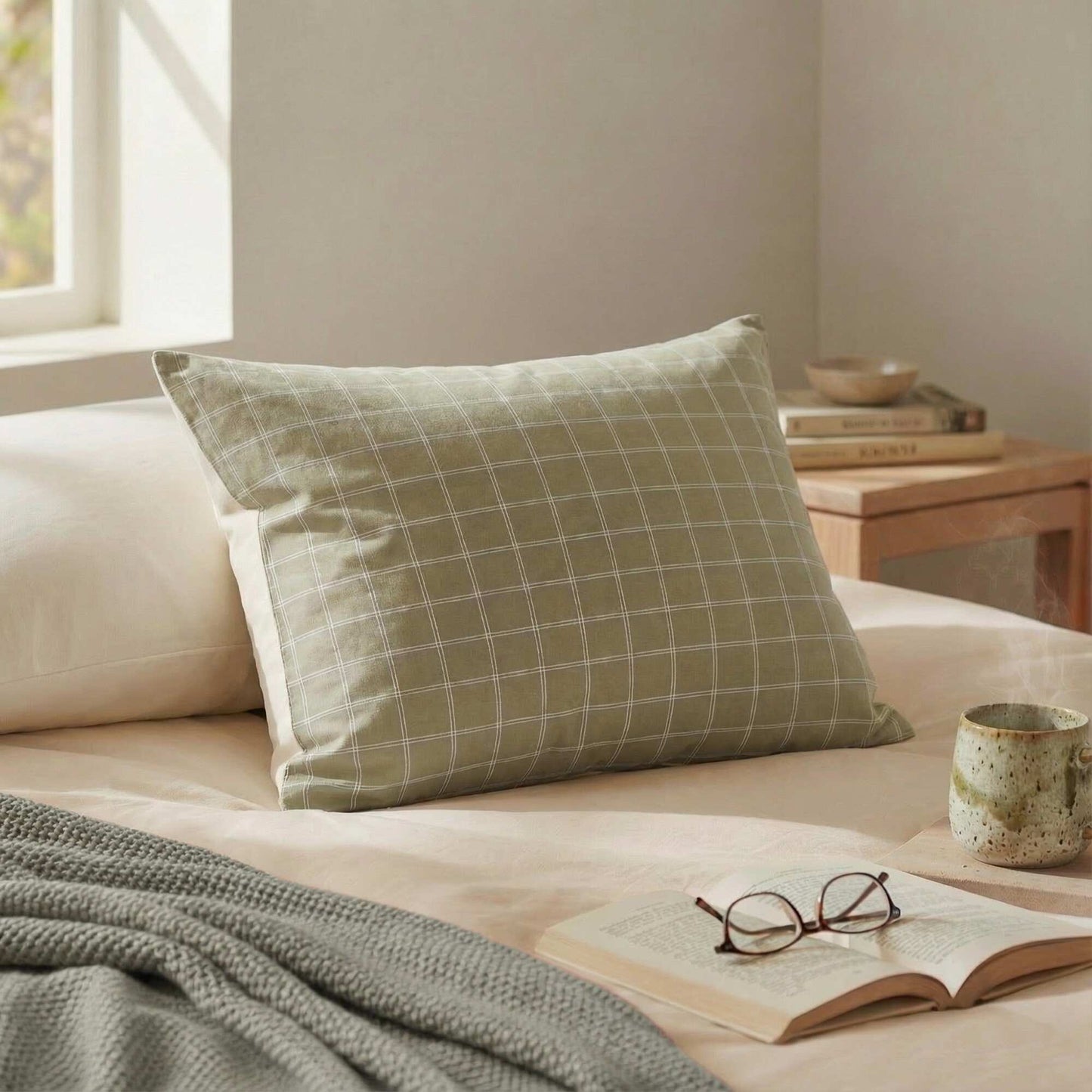 Taie d'oreiller unie 50 x 70 cm - Kiabi Home KAKI