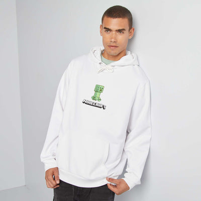 Sweat à capuche 'Minecraft' BLANC