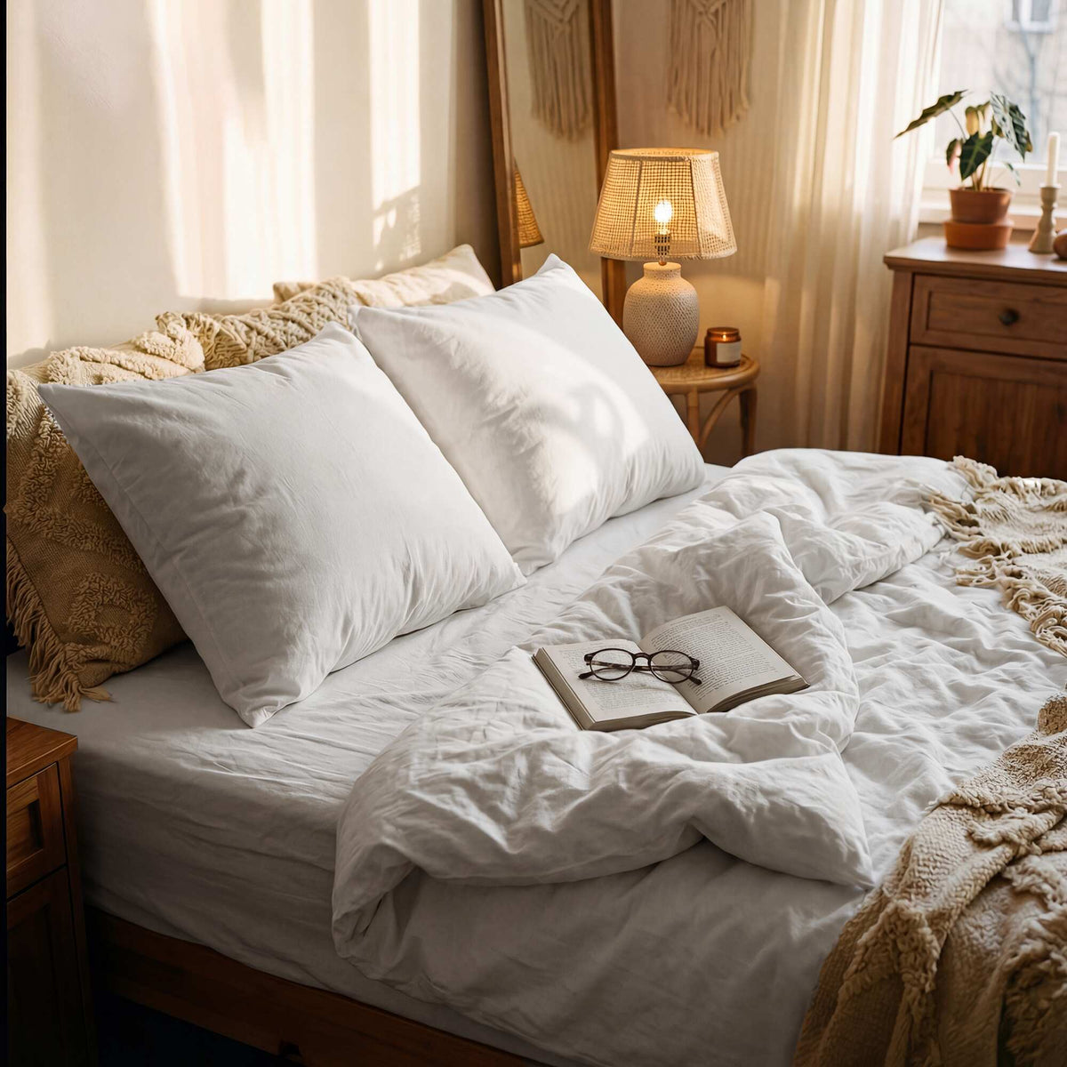 Taie d'oreiller unie 63 x 63 cm - Kiabi Home BLANC