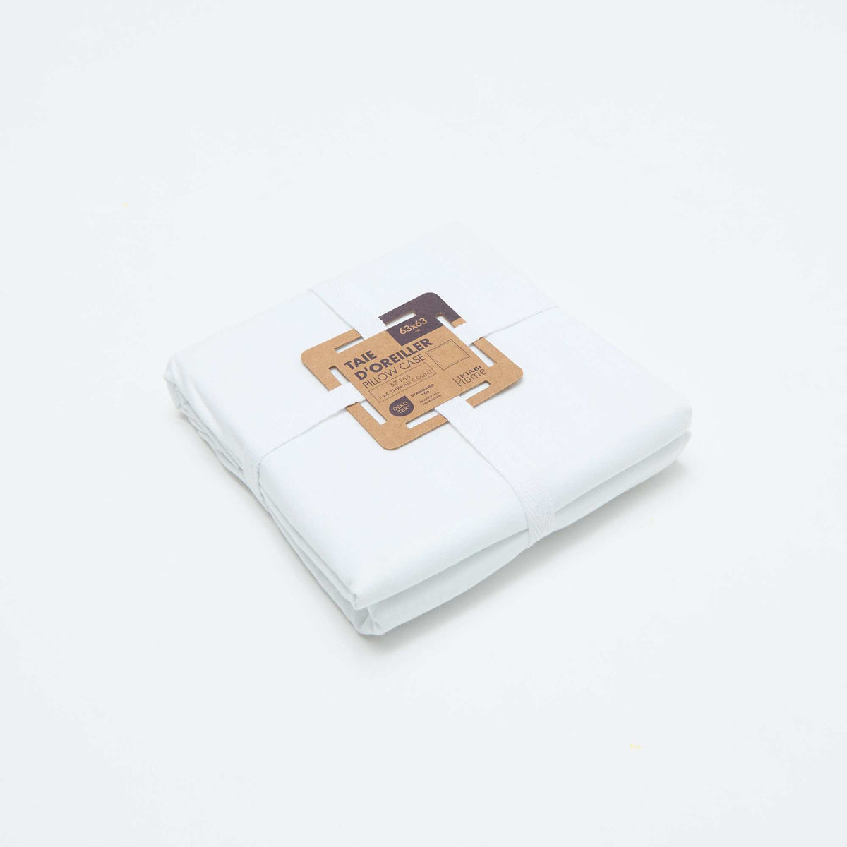 Taie d'oreiller unie 63 x 63 cm - Kiabi Home BLANC