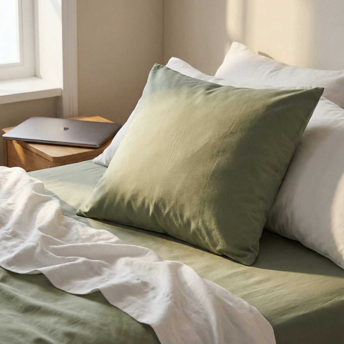 Taie d'oreiller unie 63 x 63 cm - Kiabi Home VERT