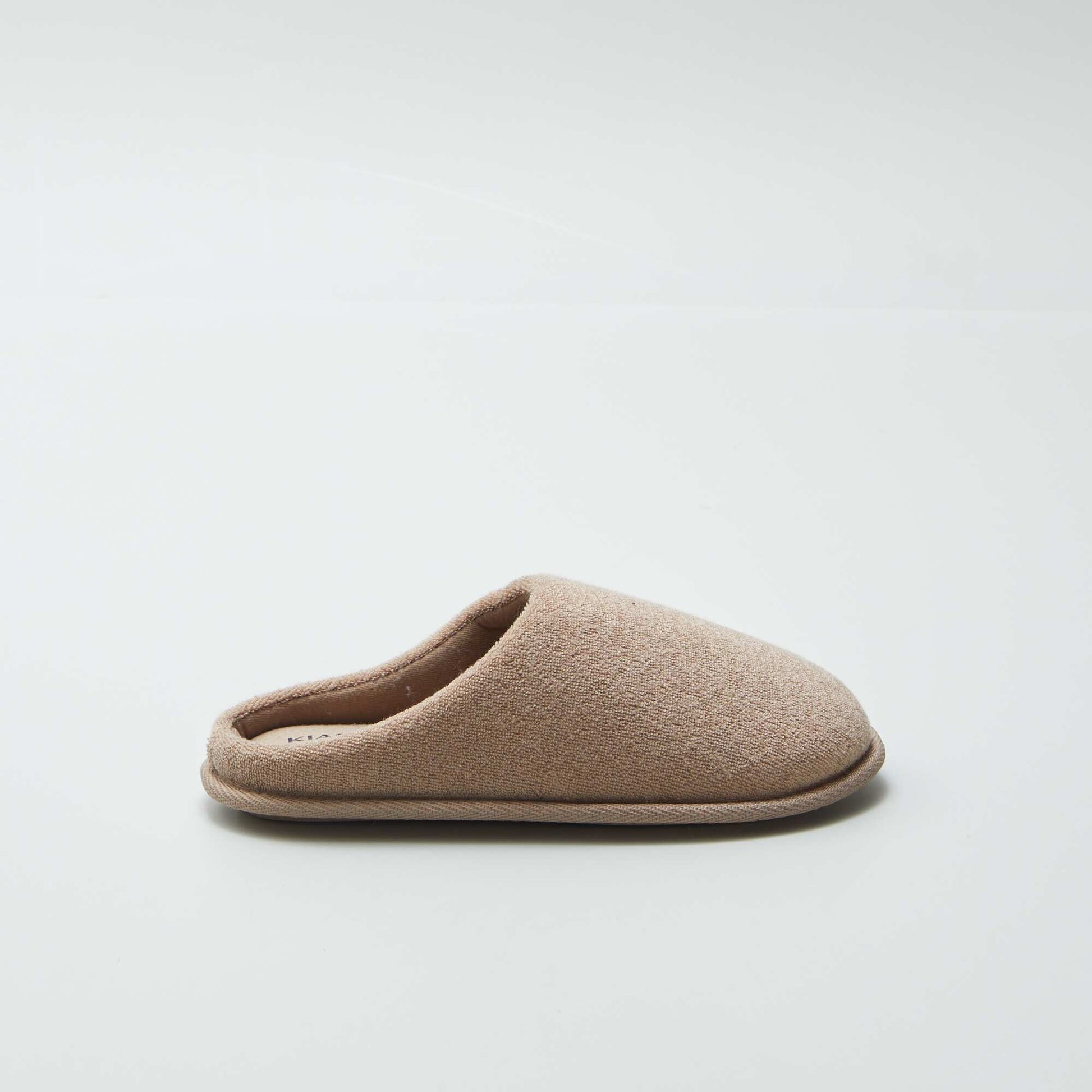 Chaussons mules en maille bouclette BEIGE
