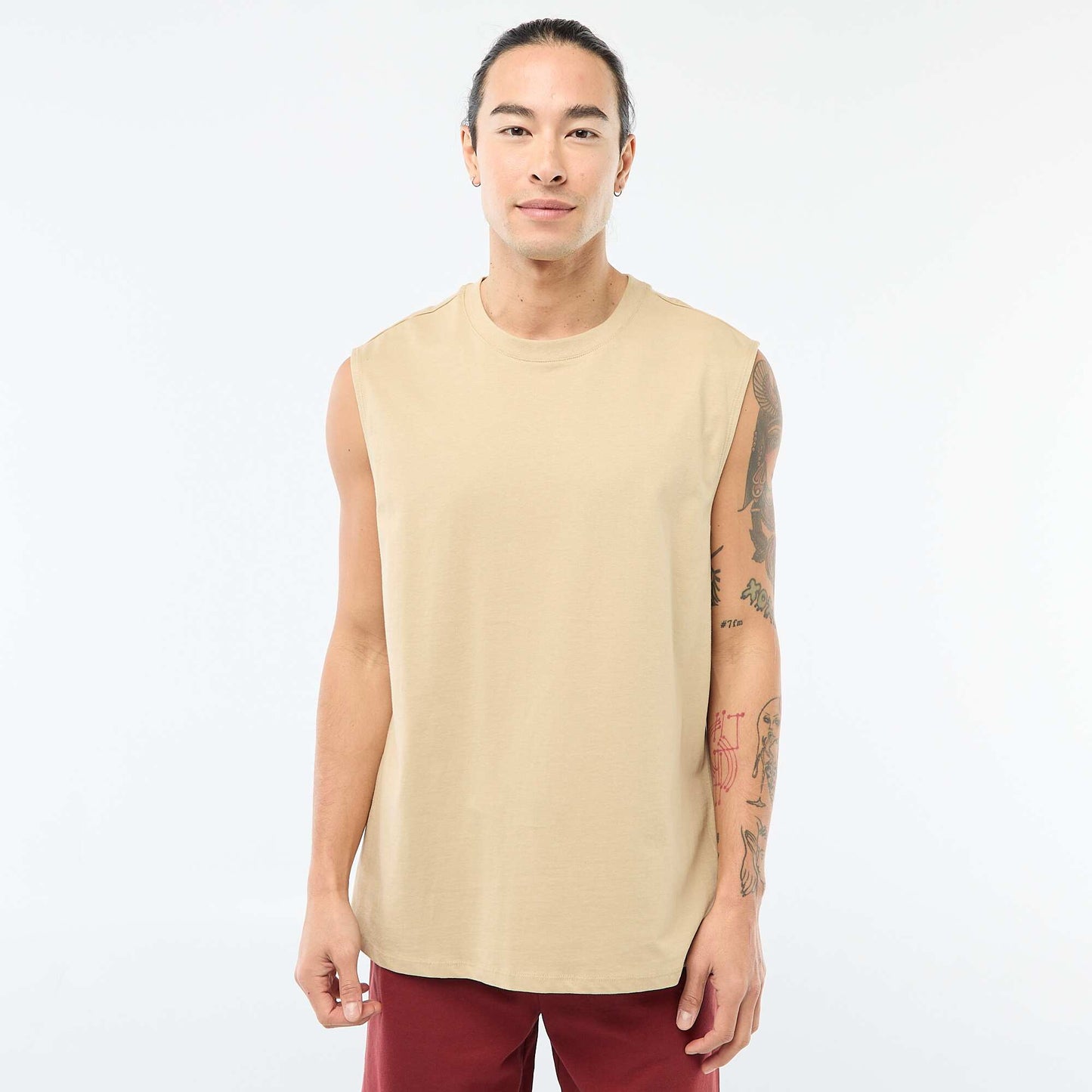 Débardeur en coton BEIGE