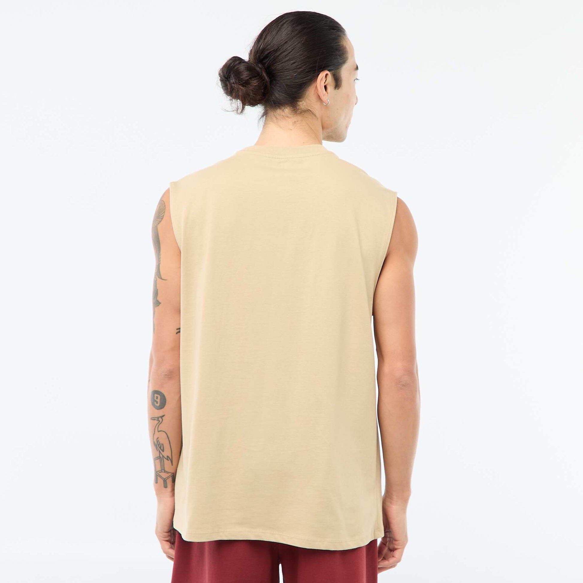 Débardeur en coton BEIGE