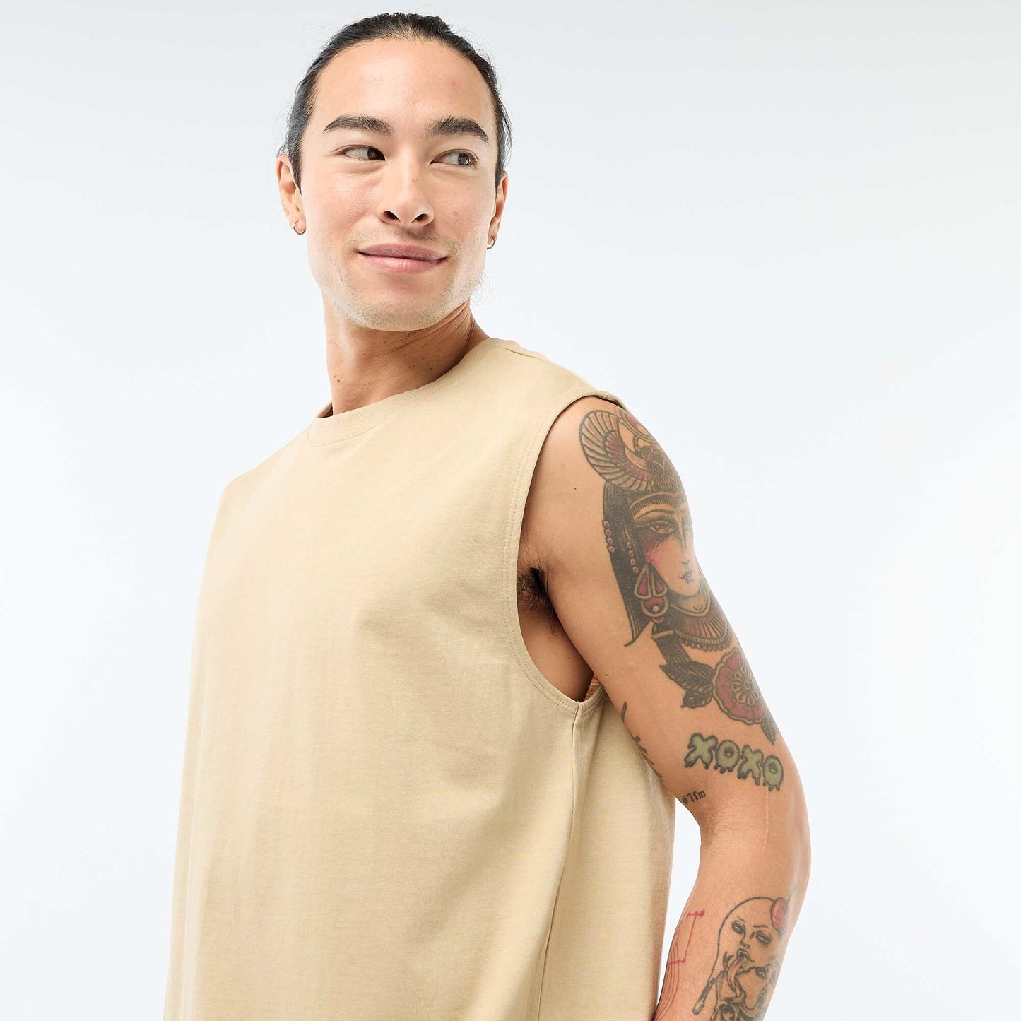 Débardeur en coton BEIGE