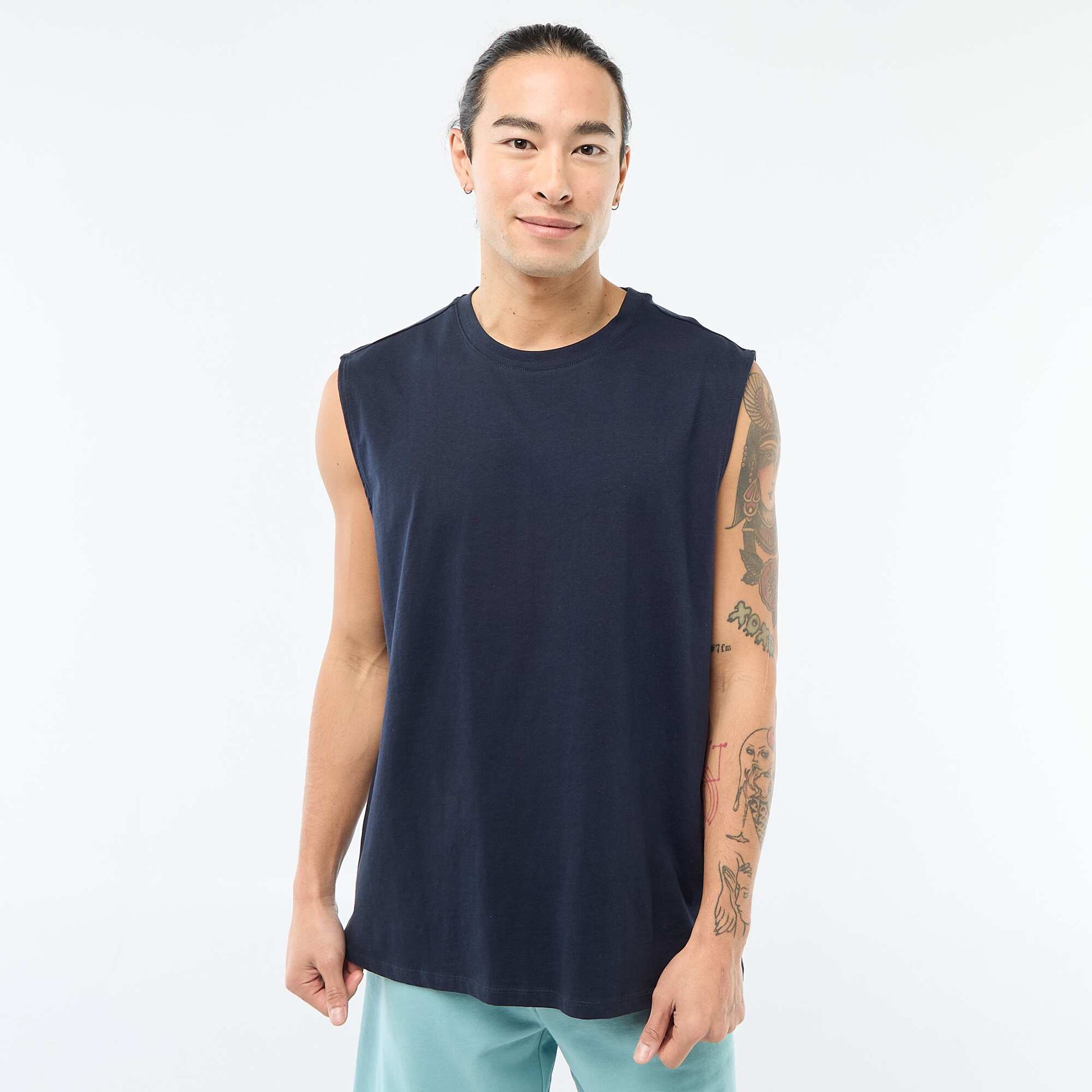 Débardeur en coton BLEU