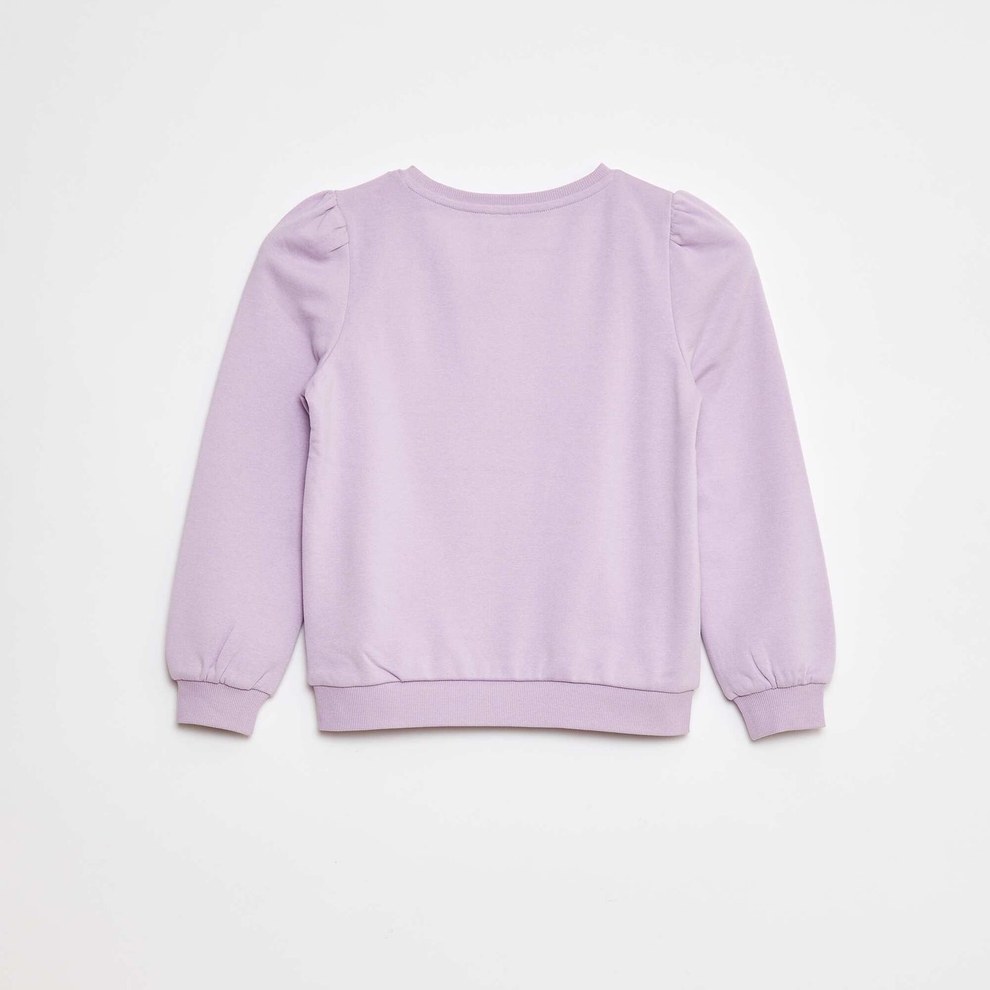 Sweat en molleton avec broderie et fronces aux épaules VIOLET