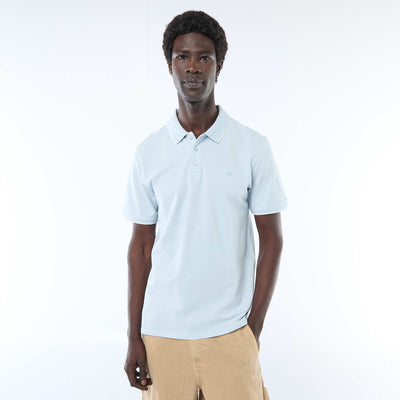 Polo en piqué  de coton BLEU