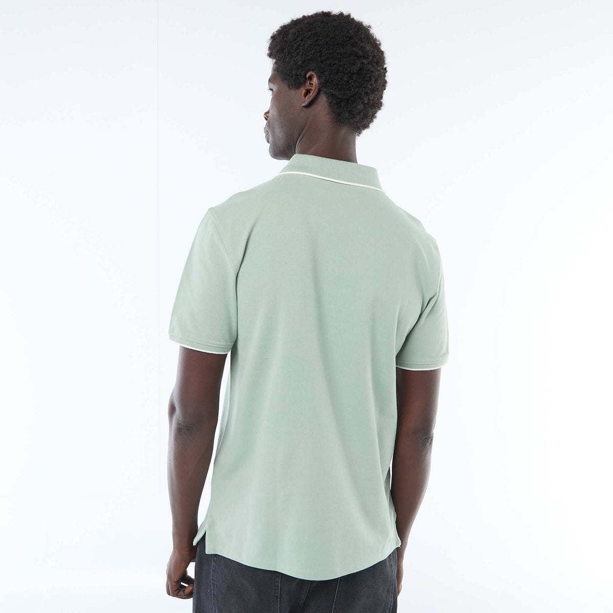 Polo en piqué  de coton VERT