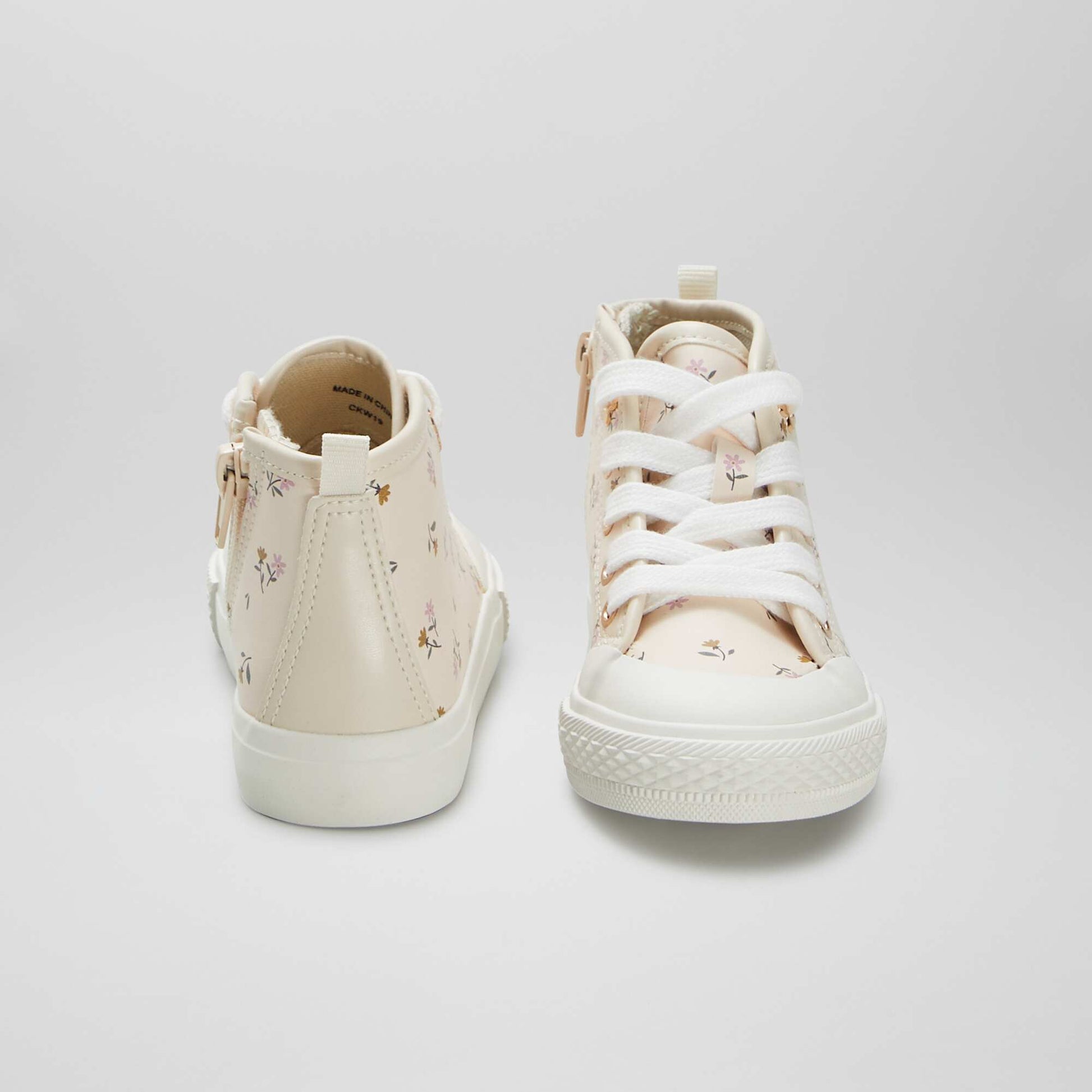 Baskets fleuries en simili ROSE
