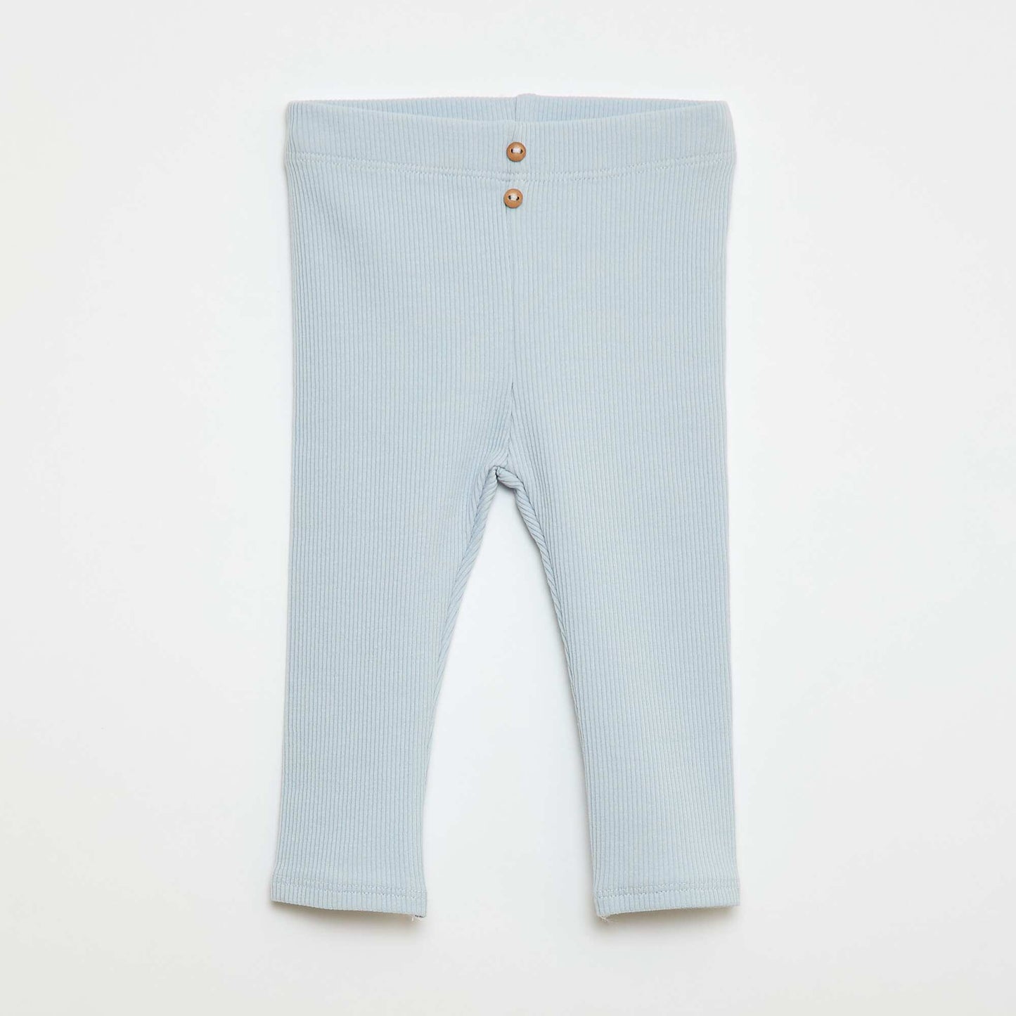 Legging côtelé avec boutons BLEU CIEL