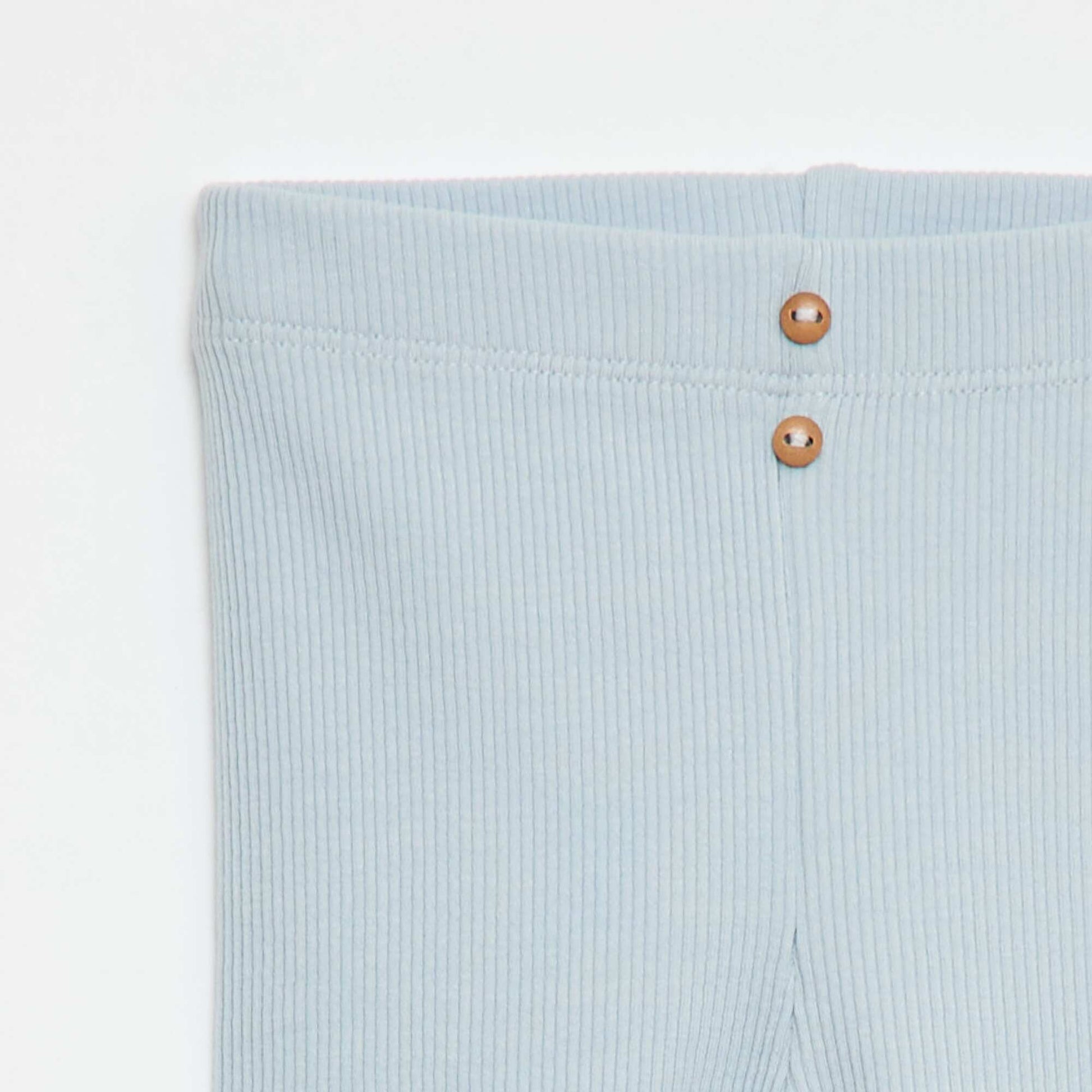Legging côtelé avec boutons BLEU CIEL