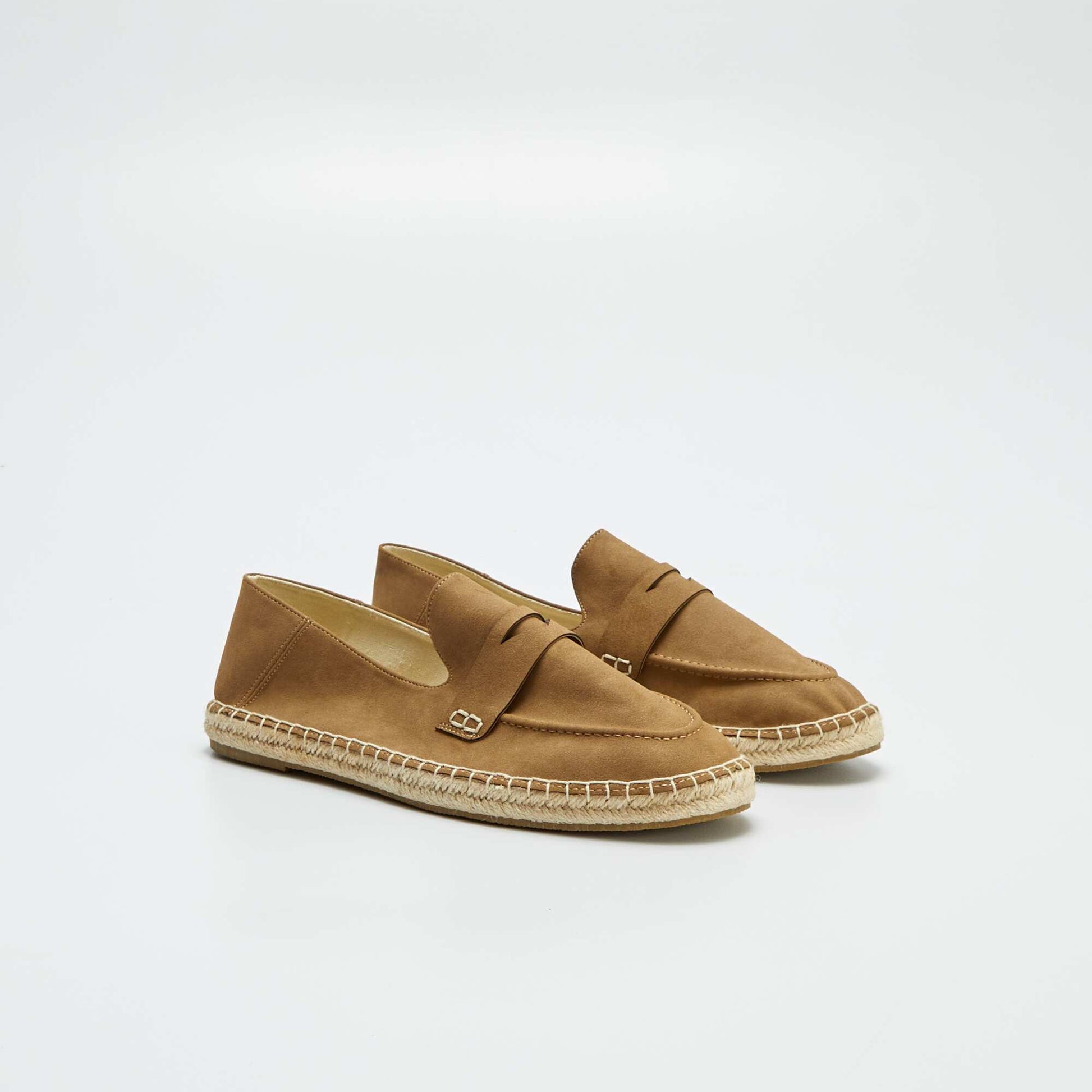Espadrilles esprit mocassins MARRON