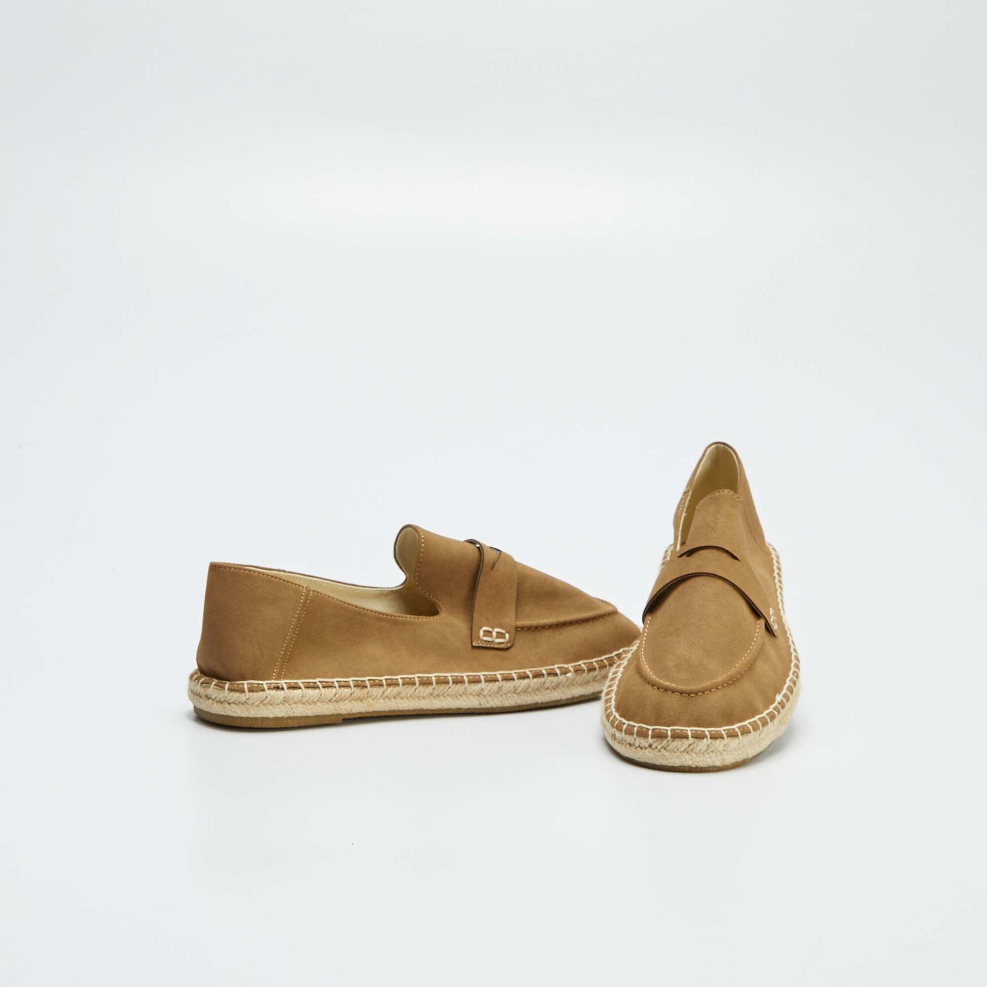 Espadrilles esprit mocassins MARRON