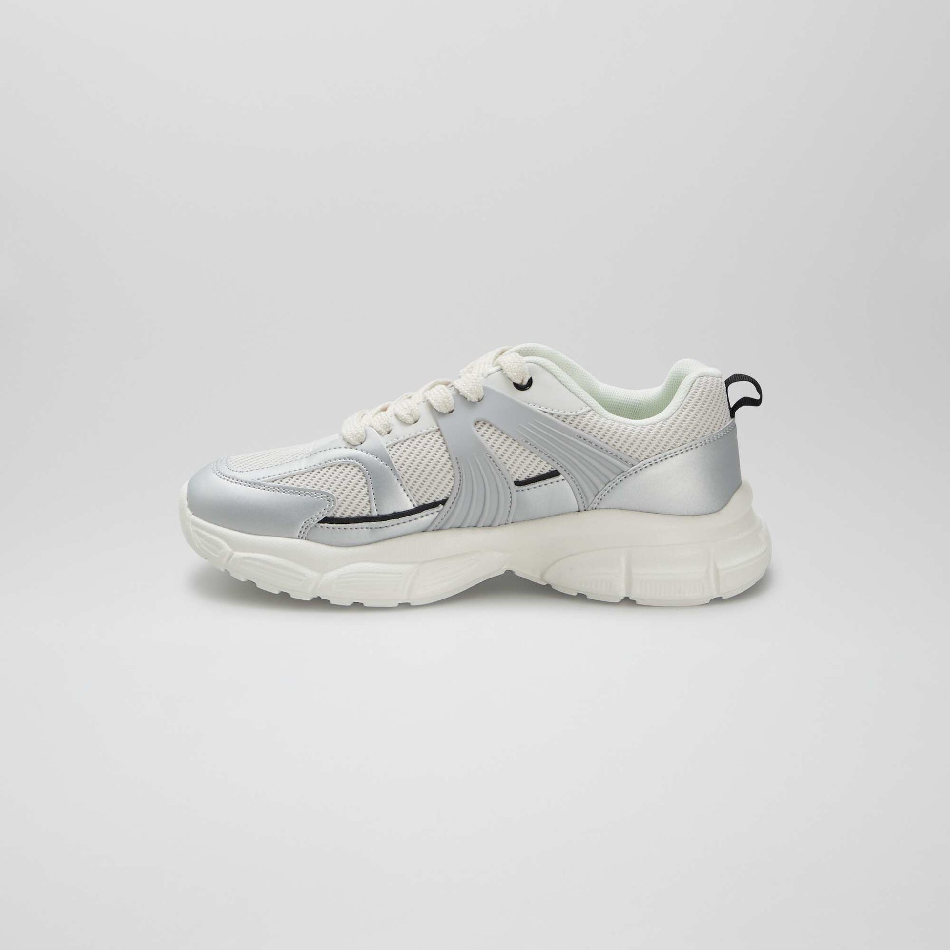 Baskets running semelles chunky BLANC
